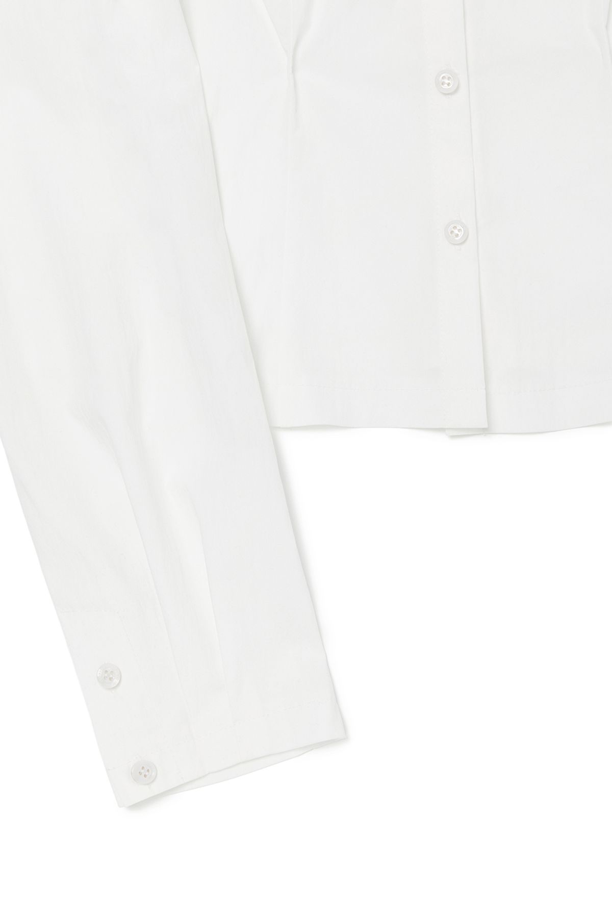 커렌트(CURRENT) PINTUCK DETAIL FITTED SHIRT [WHITE]