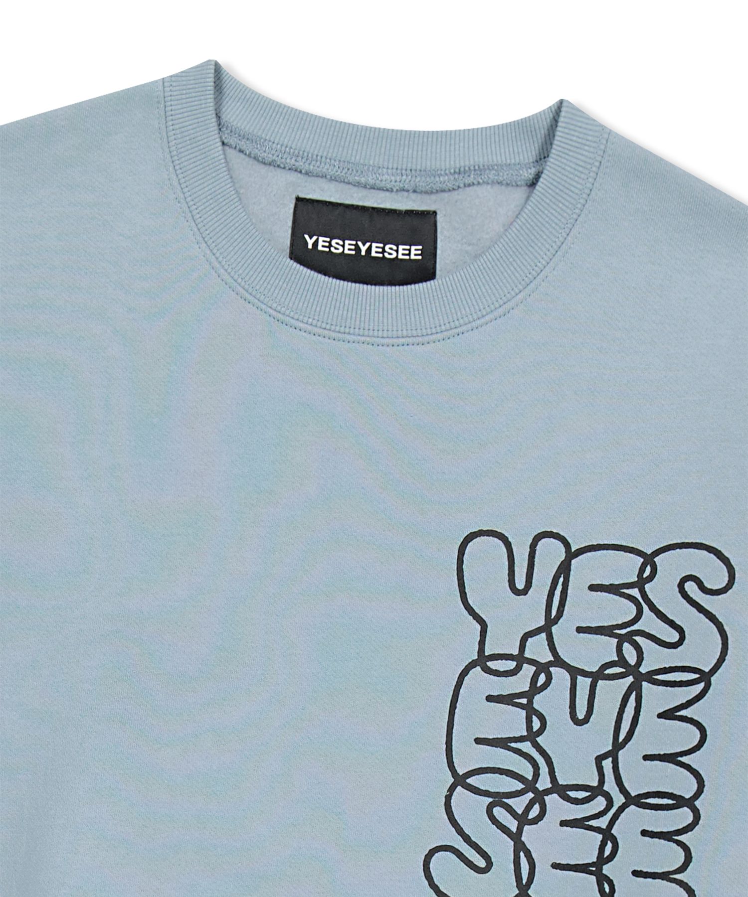 MUSINSA公式 | YESEYESEE C-Logo Sweatshirt Cool Gray