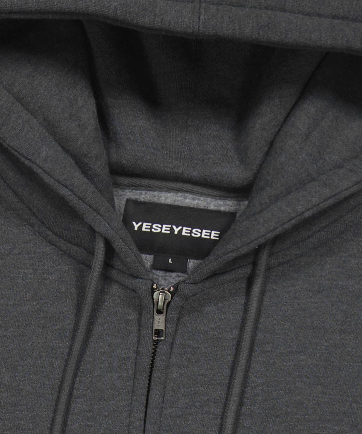 예스아이씨(YESEYESEE) Y.E.S Snail Logo Zip-up Hoodie Heather Grey