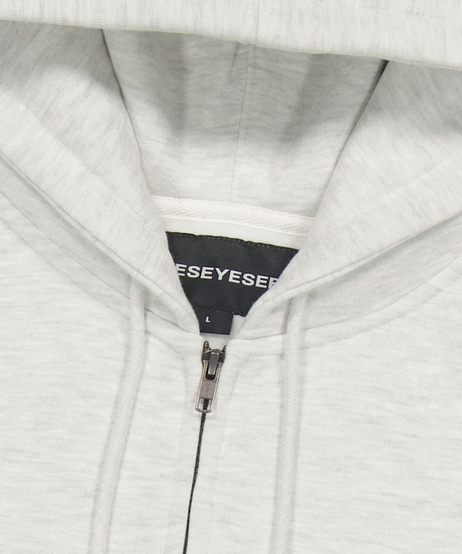 MUSINSA | YESEYESEE YES Snail Logo Zip-up Hoodie Light Gray
