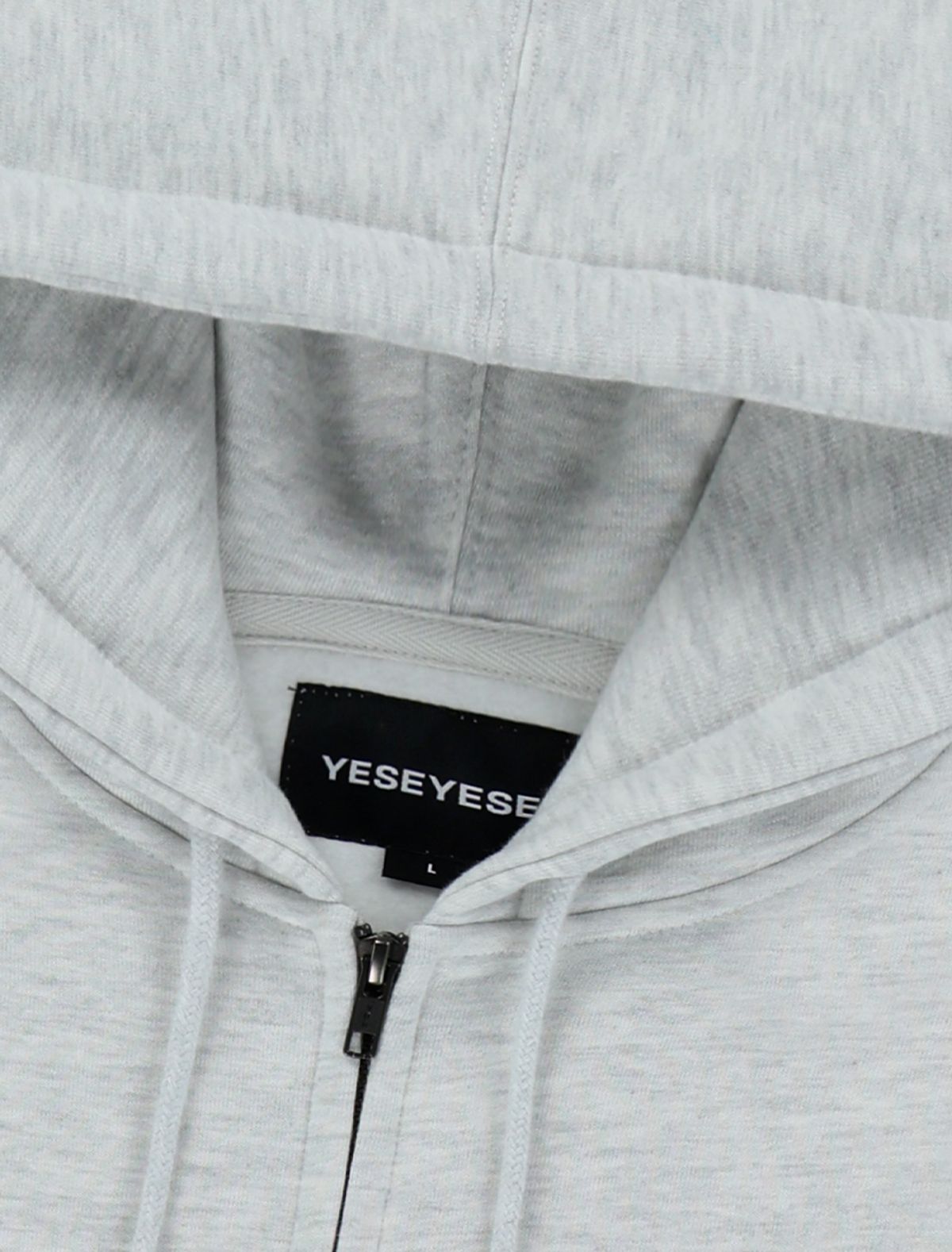 예스아이씨(YESEYESEE) Y.E.S Snail Logo Zip-up Hoodie Light Grey