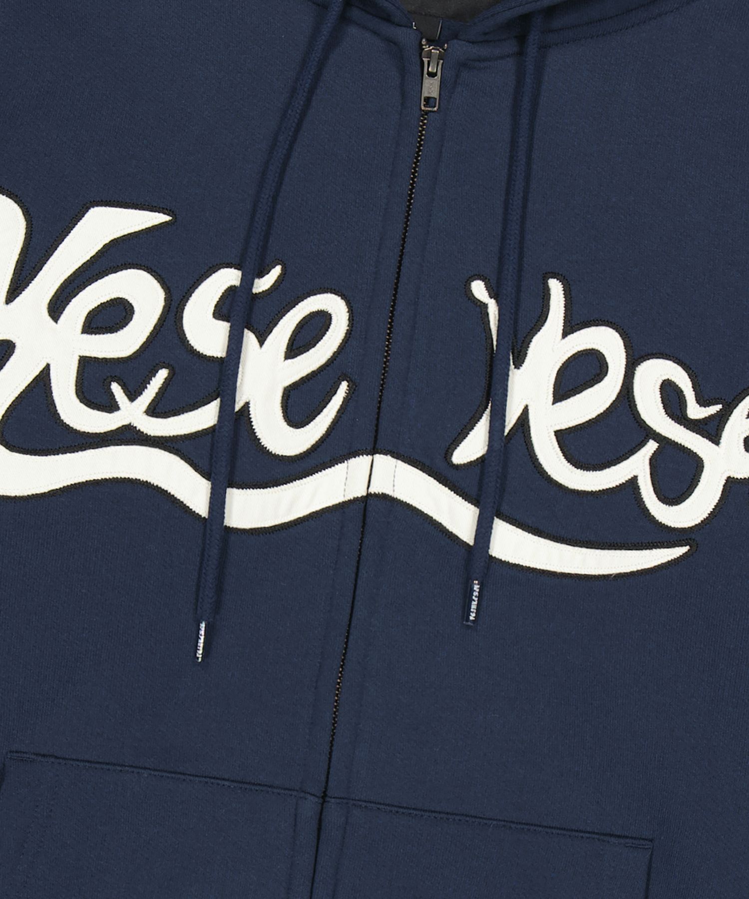 MUSINSA | YESEYESEE Y.E.S Snail Logo Zip-up Hoodie Navy