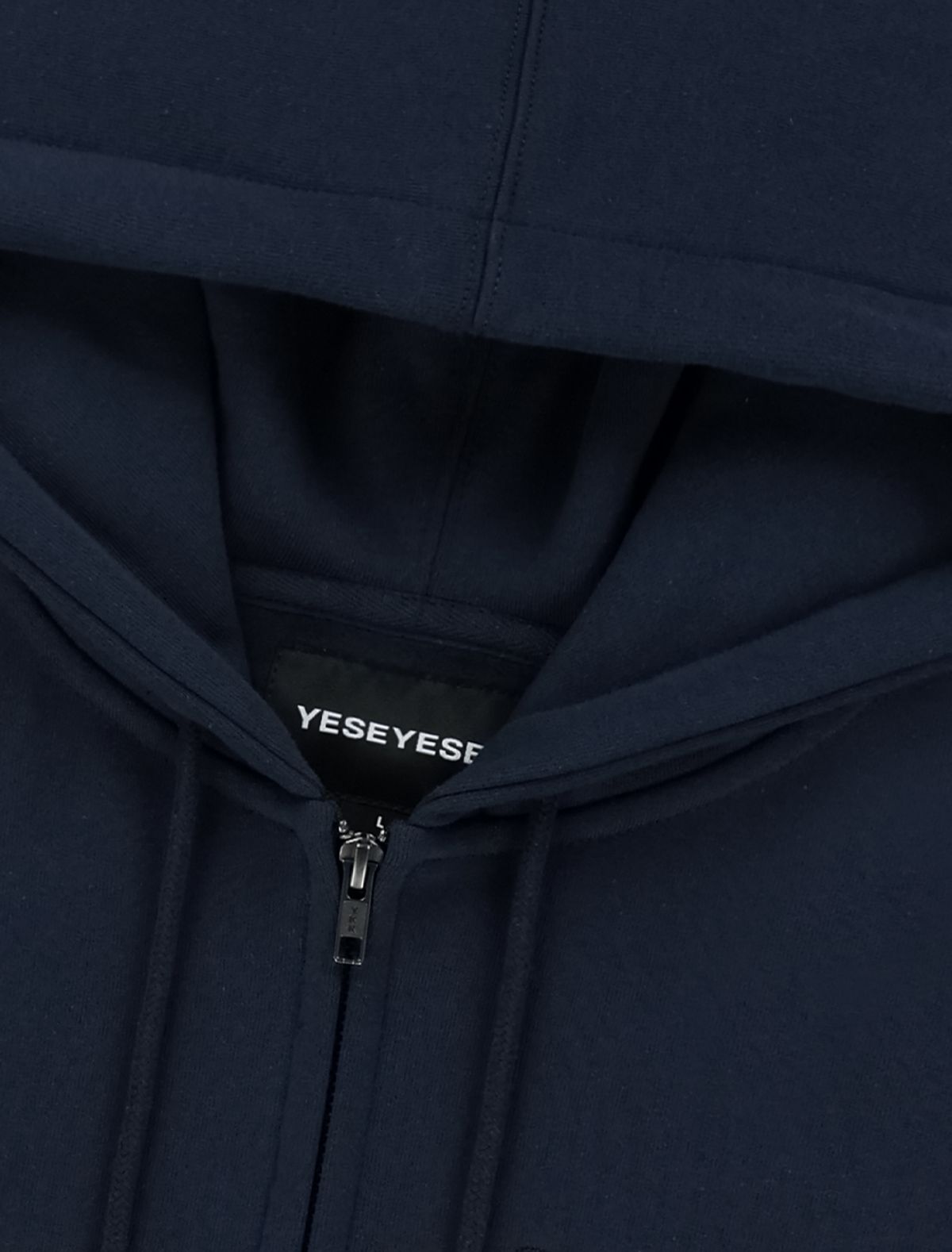 예스아이씨(YESEYESEE) Y.E.S Snail Logo Zip-up Hoodie Navy