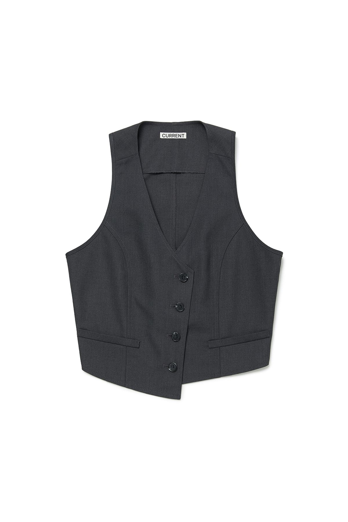커렌트(CURRENT) ASYMMETRIC BANDING VEST [DEEP BLUE]