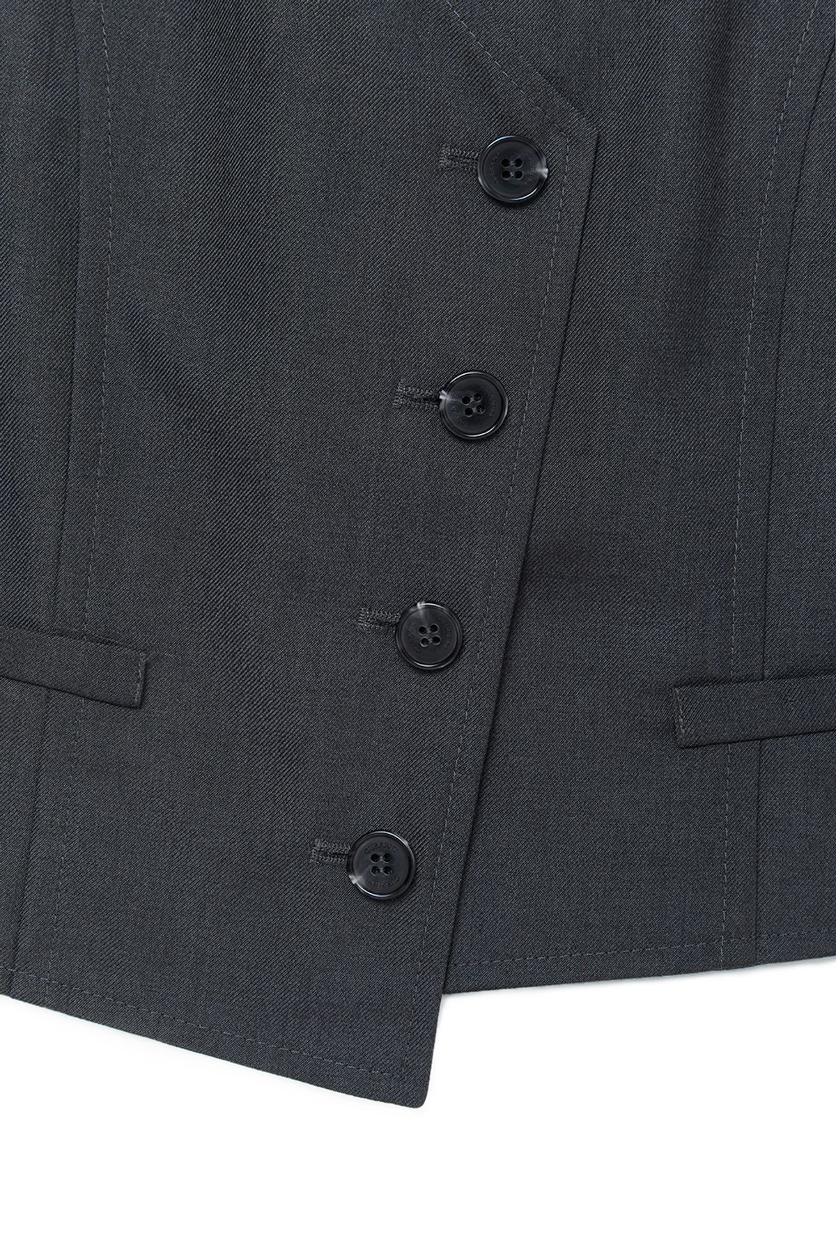 커렌트(CURRENT) ASYMMETRIC BANDING VEST [DEEP BLUE]