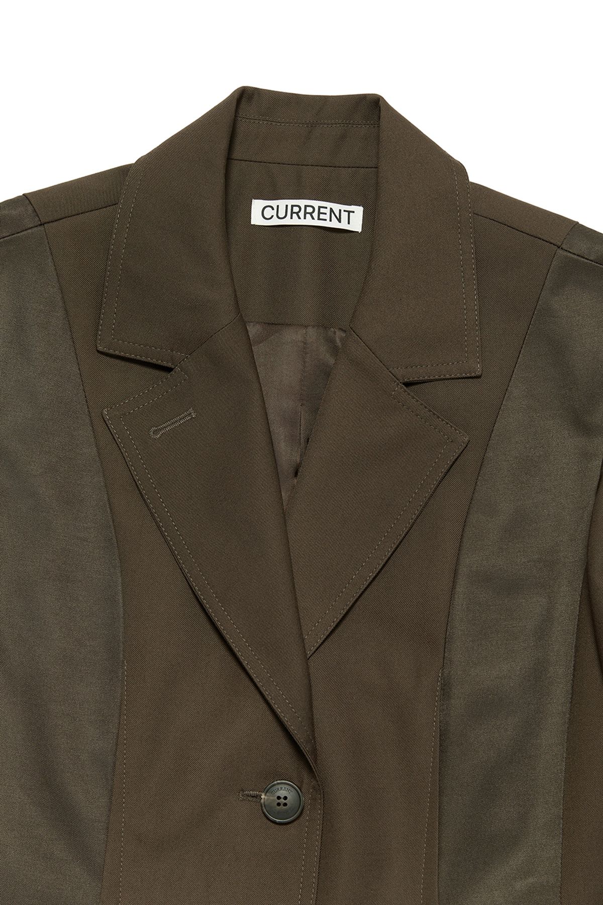 커렌트(CURRENT) FORMAL SINGLE BLAZER [BROWN]