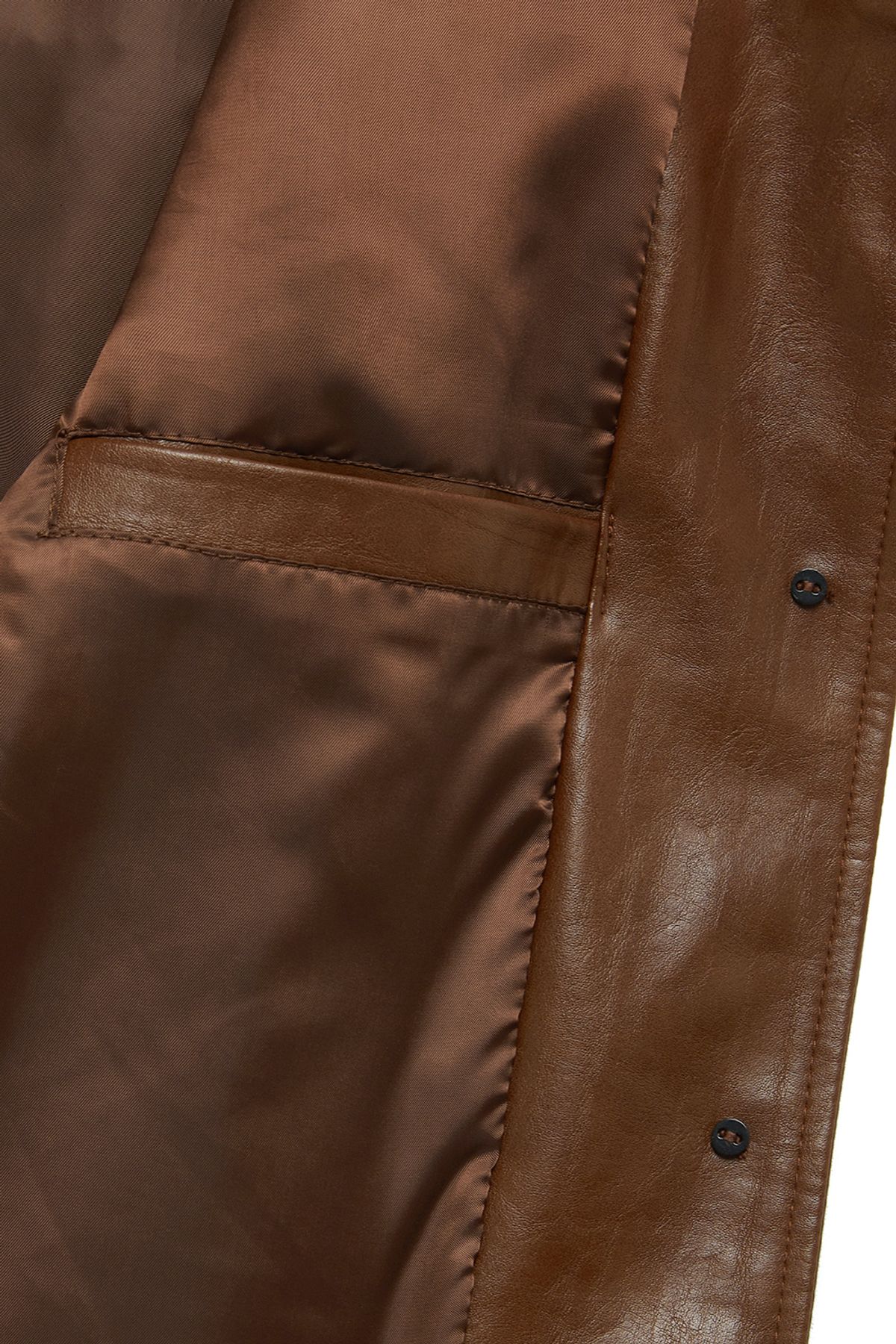 커렌트(CURRENT) CROP LEATHER JACKET [BROWN]