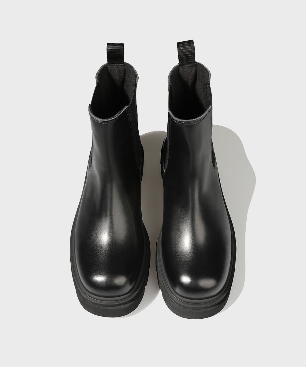【MODERNIF】Double sole chelsea boots Double Sole Calf Height Chunky Chelsea Boots | boohoo
