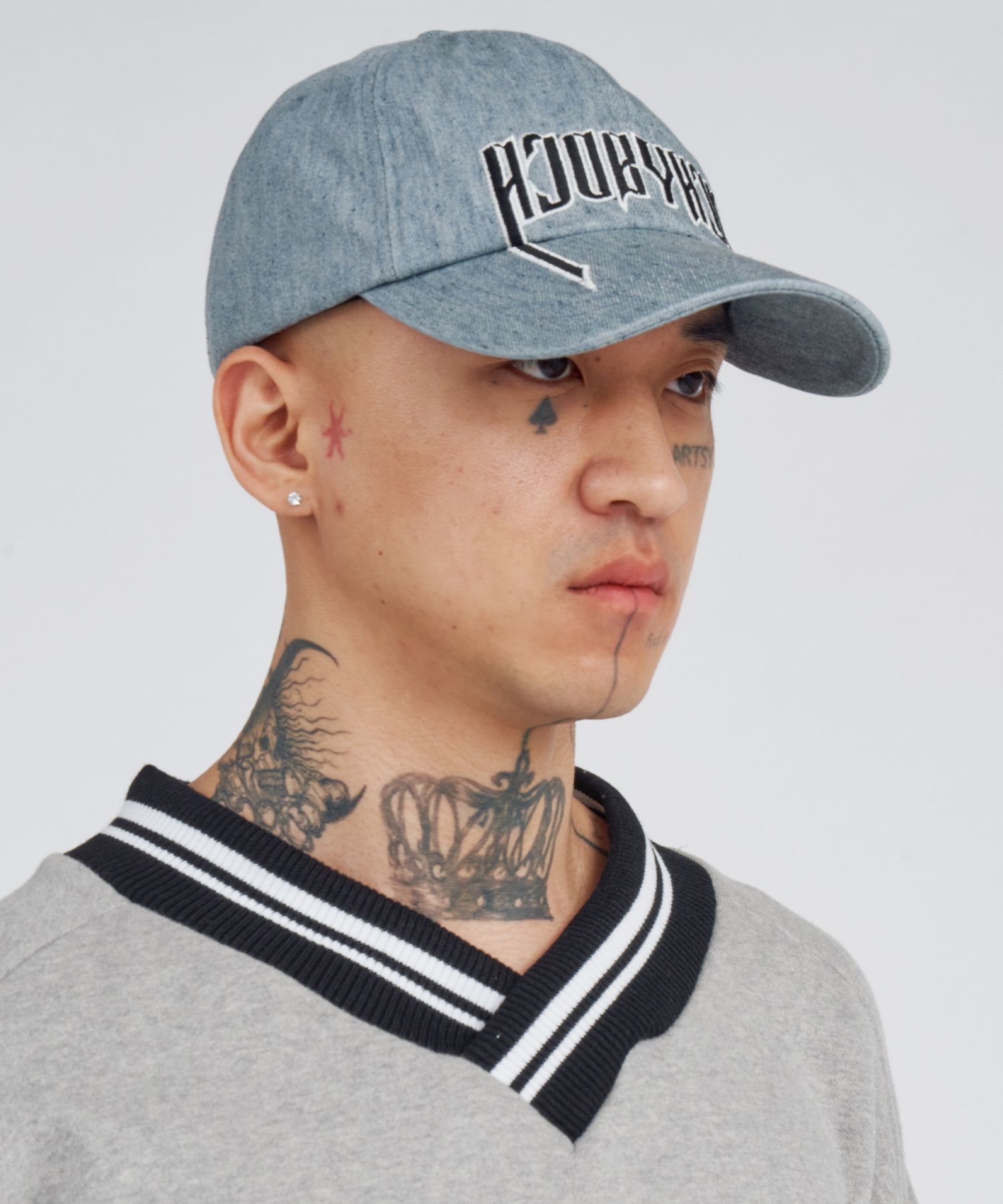 【AJO AJOBYAJO】24SS★ Sporty Logo Stripe Denim Cap MUSINSA | AJOBYAJO Sporty Logo Stripe Denim Cap [WHITE]