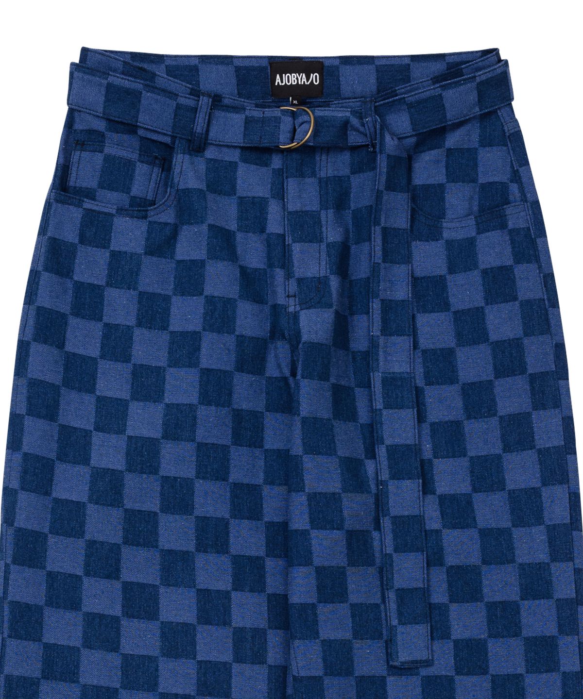 아조바이아조(AJOBYAJO) Checkerboard Denim Pants [BLUE]