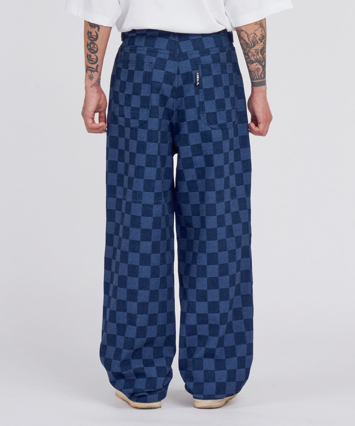 아조바이아조(AJOBYAJO) Checkerboard Denim Pants [BLUE]