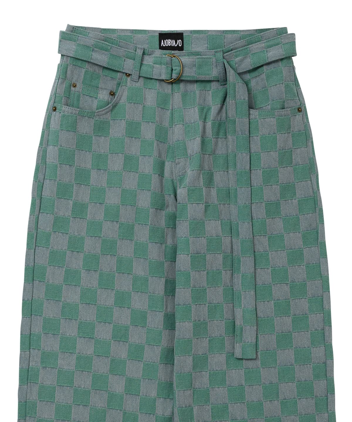 아조바이아조(AJOBYAJO) Checkerboard Denim Pants [MINT]