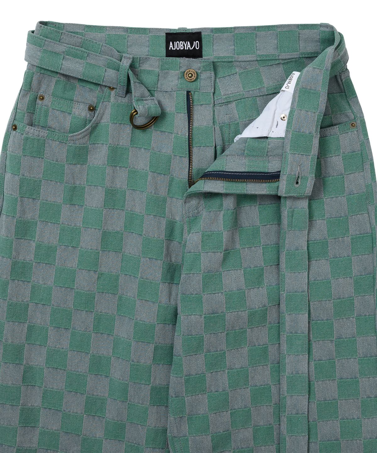 아조바이아조(AJOBYAJO) Checkerboard Denim Pants [MINT]