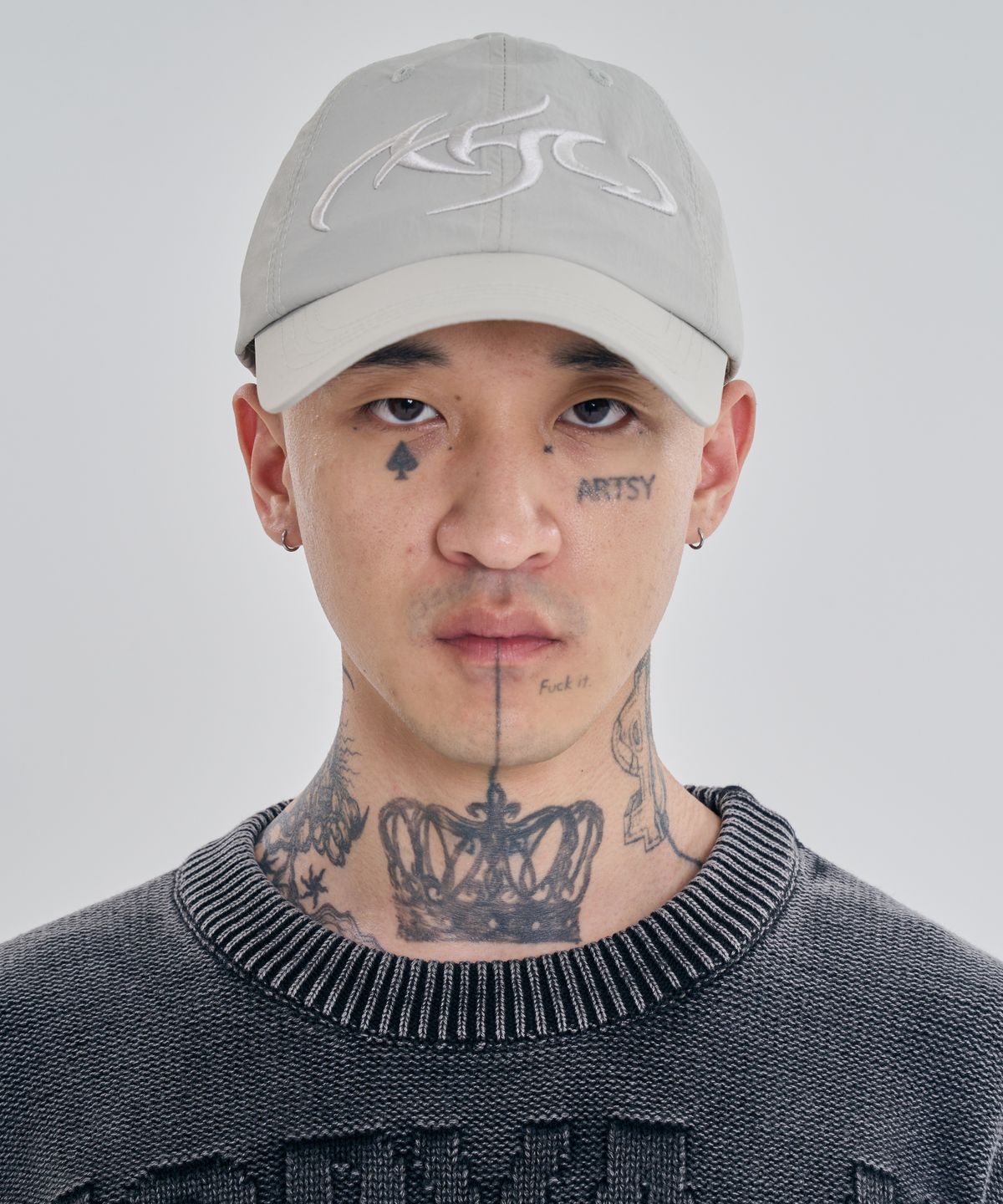 아조바이아조(AJOBYAJO) [PBA] Tribal AJO Nylon Cap [LIGHT GREY]