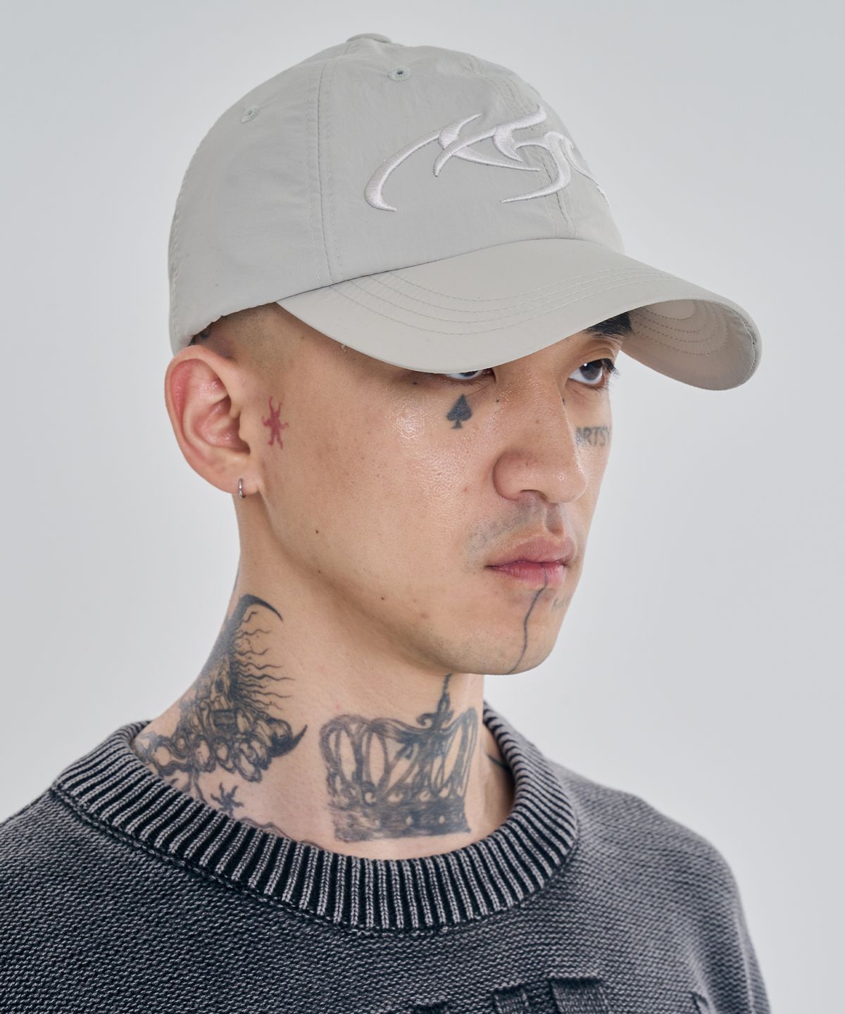 아조바이아조(AJOBYAJO) [PBA] Tribal AJO Nylon Cap [LIGHT GREY]