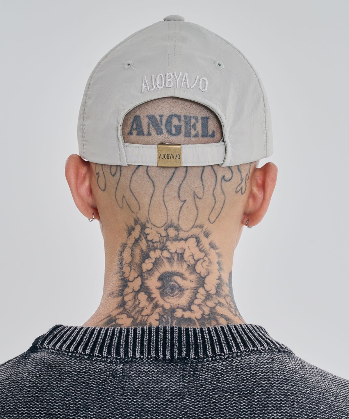 아조바이아조(AJOBYAJO) [PBA] Tribal AJO Nylon Cap [LIGHT GREY]
