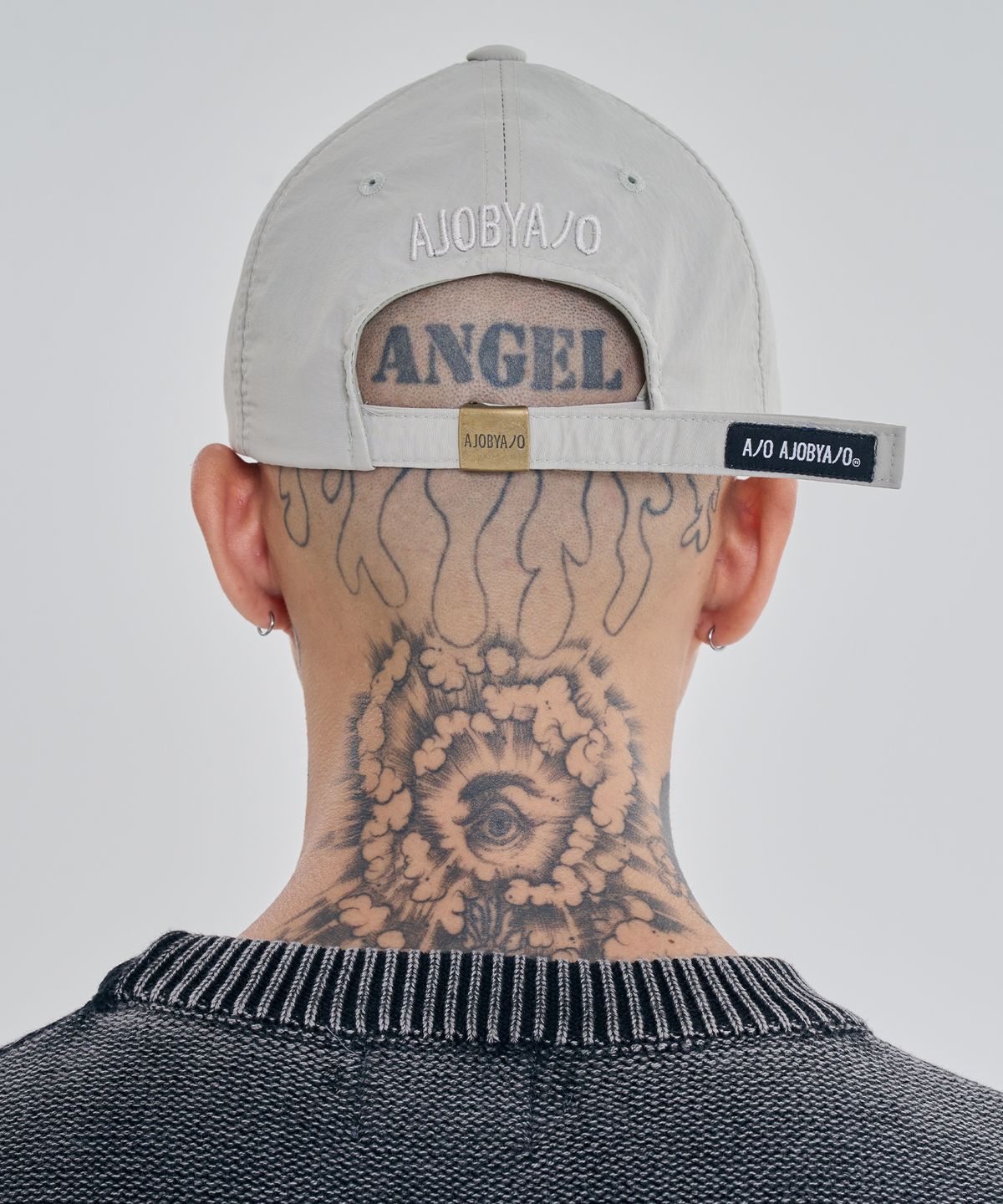 아조바이아조(AJOBYAJO) [PBA] Tribal AJO Nylon Cap [LIGHT GREY]