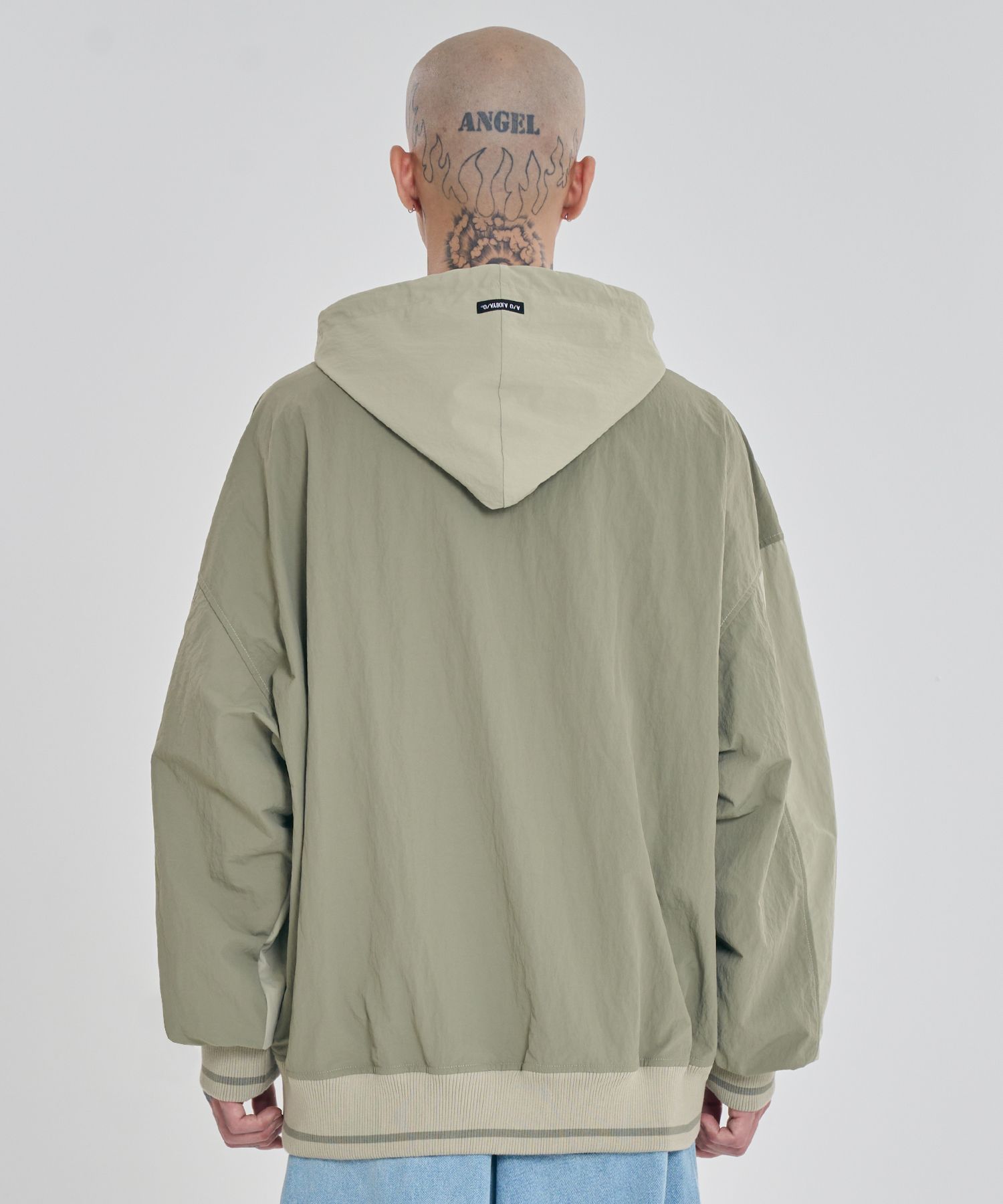 【AJO AJOBYAJO】23FW★ [PBA] Total Logo Nylon Sweatshirt MUSINSA | AJOBYAJO [PBA] Total Logo Nylon Hoodie [BEIGE]