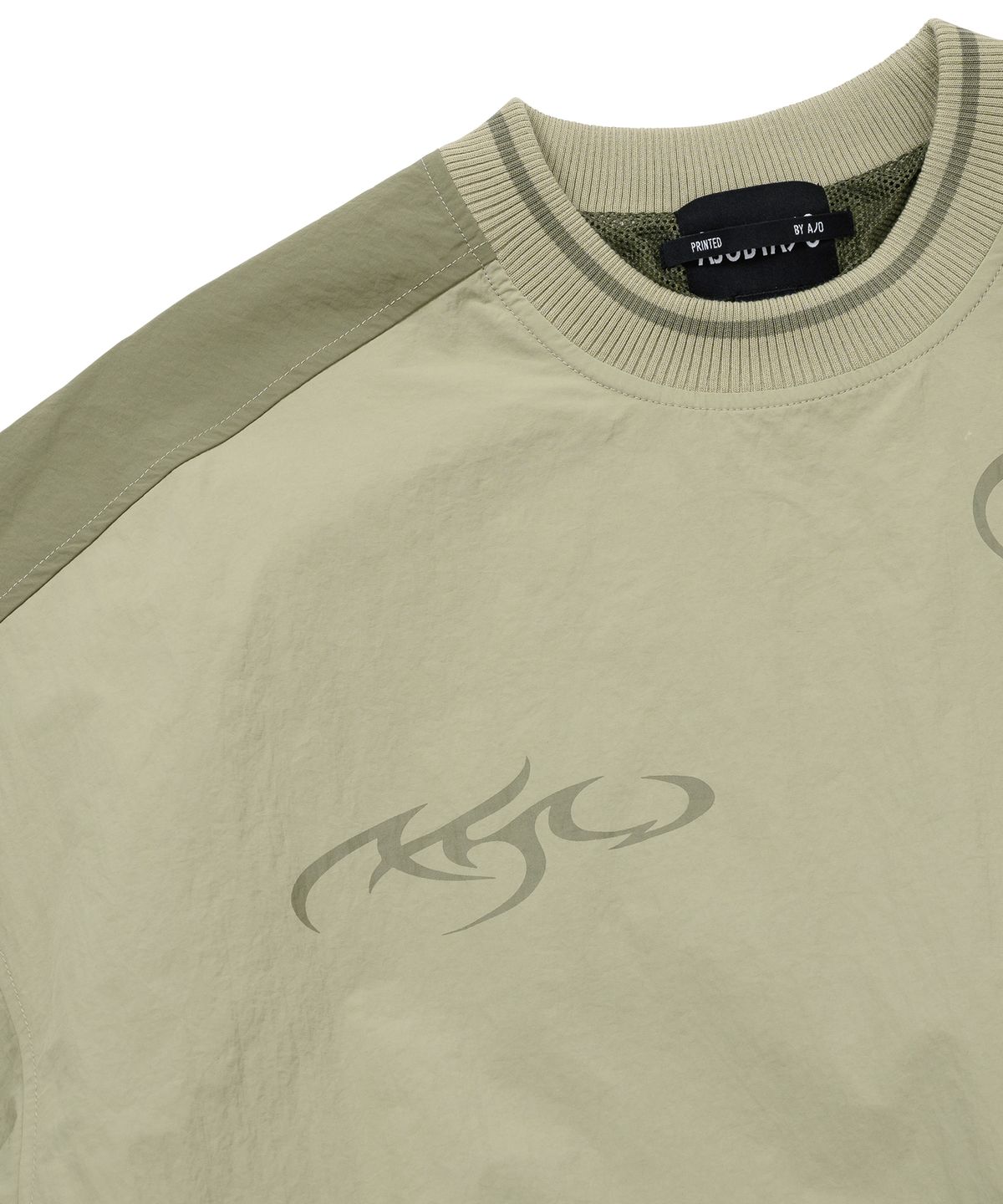 아조바이아조(AJOBYAJO) [PBA] Total Logo Nylon Sweatshirt [BEIGE]