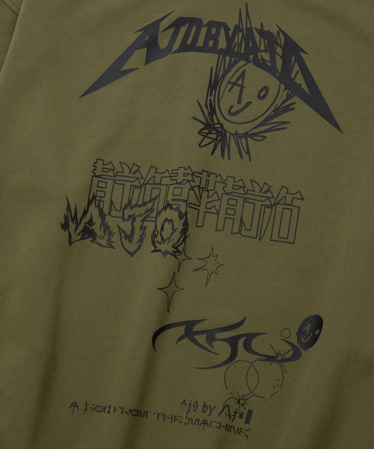 아조바이아조(AJOBYAJO) [PBA] AJOLICA Collage Sweatshirt [KHAKI]