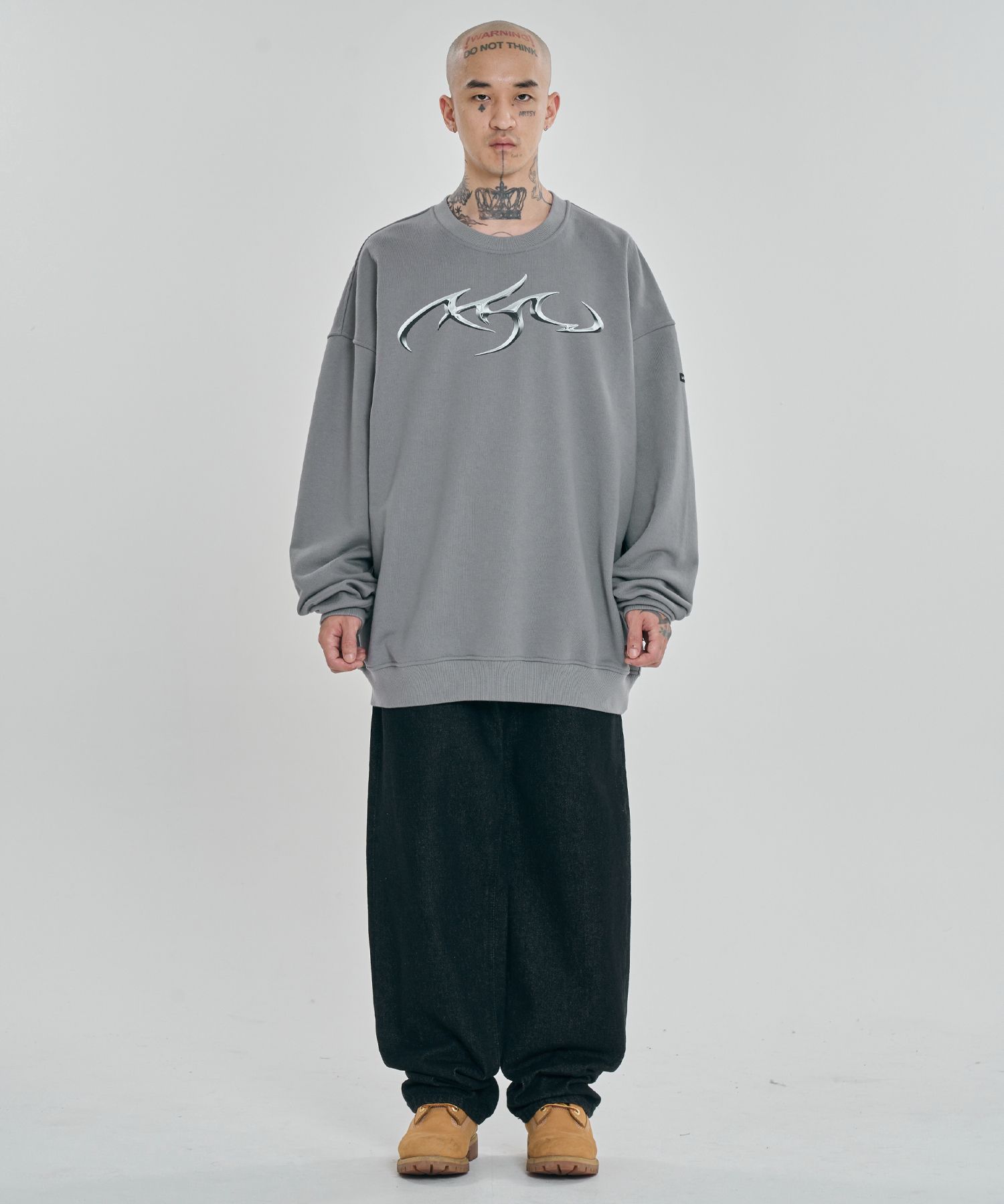 【AJO AJOBYAJO】23FW★ [PBA] Tribal AJO Sweatshirt MUSINSA | AJOBYAJO [PBA] Tribal AJO Sweatshirt [GREY]