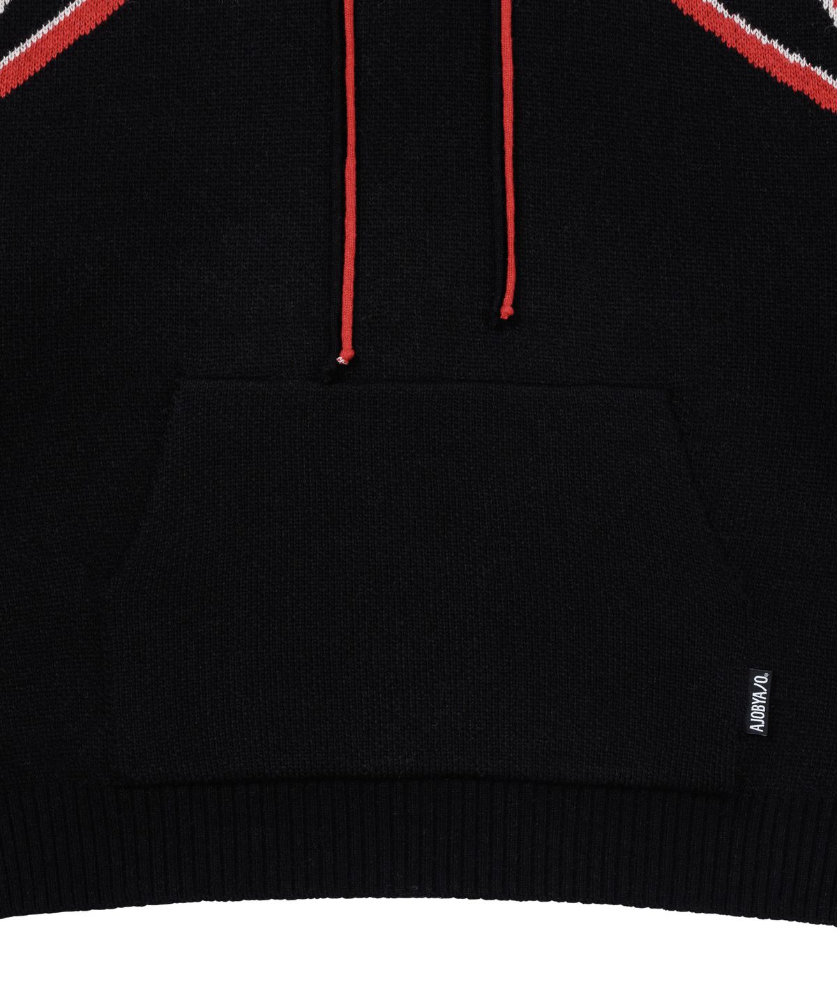 아조바이아조(AJOBYAJO) [PBA] AJOLICA Knit Hoodie [BLACK]
