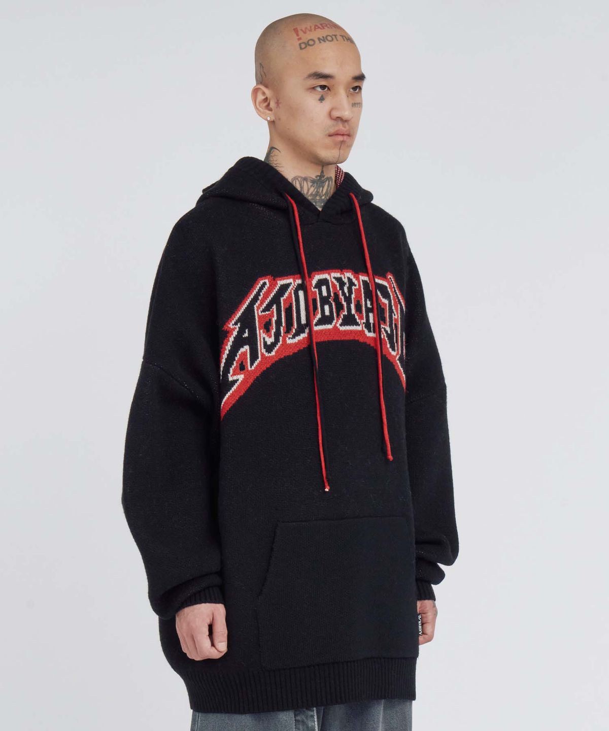 아조바이아조(AJOBYAJO) [PBA] AJOLICA Knit Hoodie [BLACK]