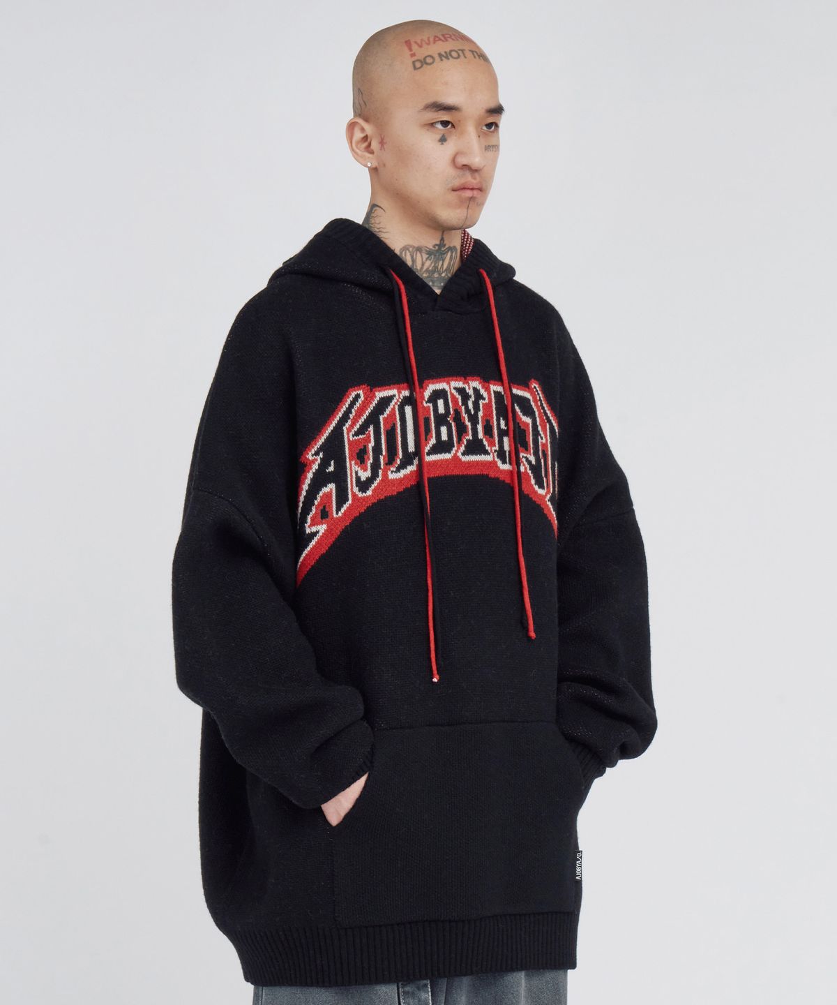 아조바이아조(AJOBYAJO) [PBA] AJOLICA Knit Hoodie [BLACK]