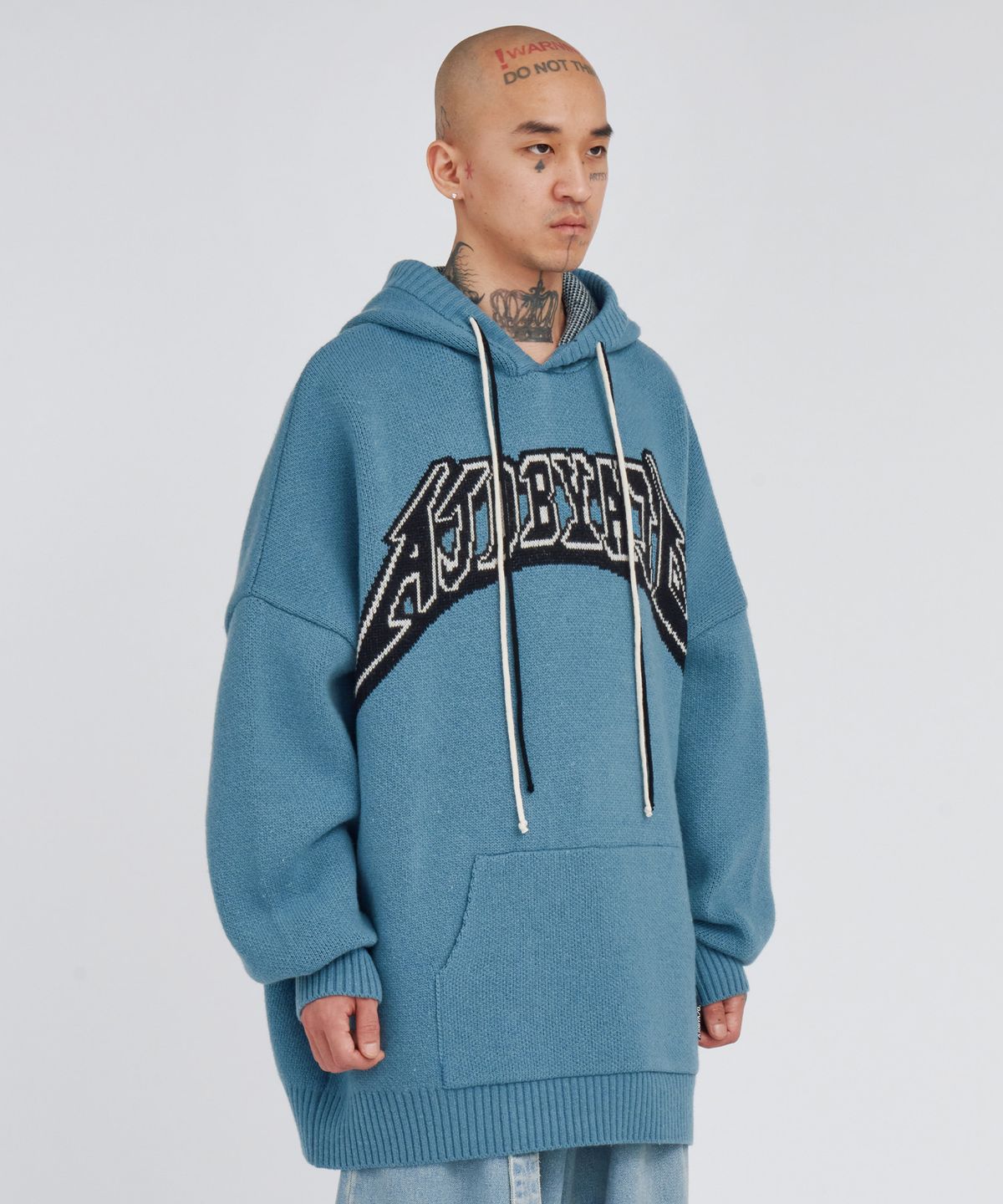 아조바이아조(AJOBYAJO) [PBA] AJOLICA Knit Hoodie [SKY BLUE]