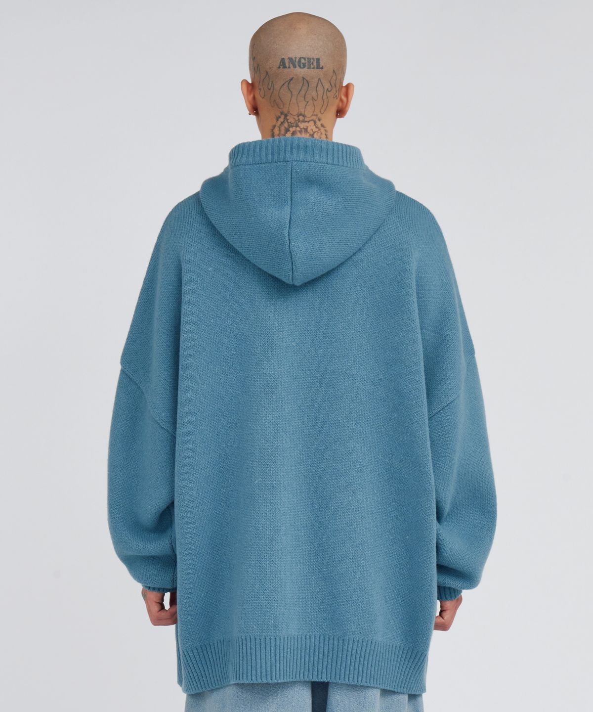 아조바이아조(AJOBYAJO) [PBA] AJOLICA Knit Hoodie [SKY BLUE]