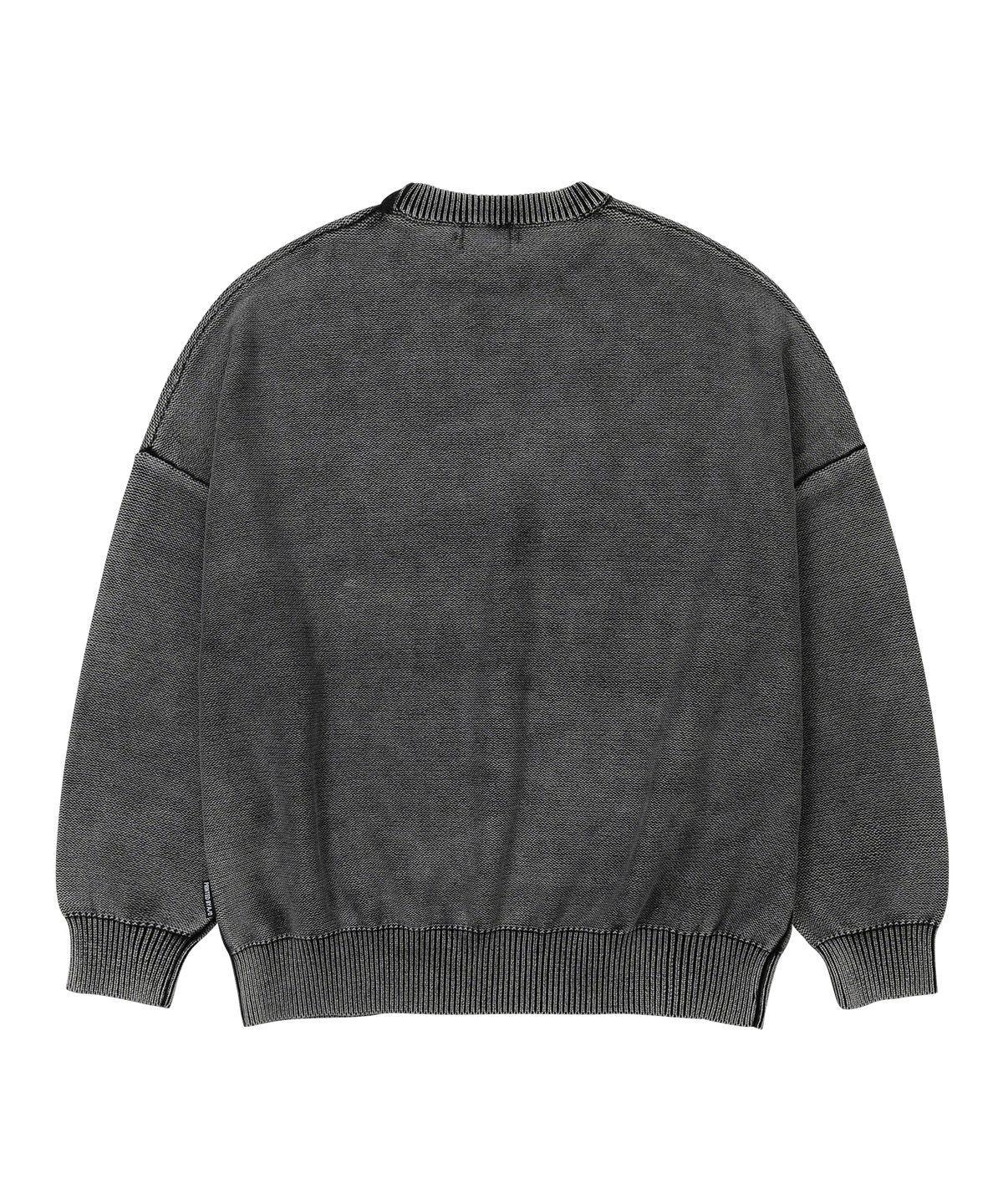 아조바이아조(AJOBYAJO) [PBA] Five AJO Logos Washed Sweater [BLACK]