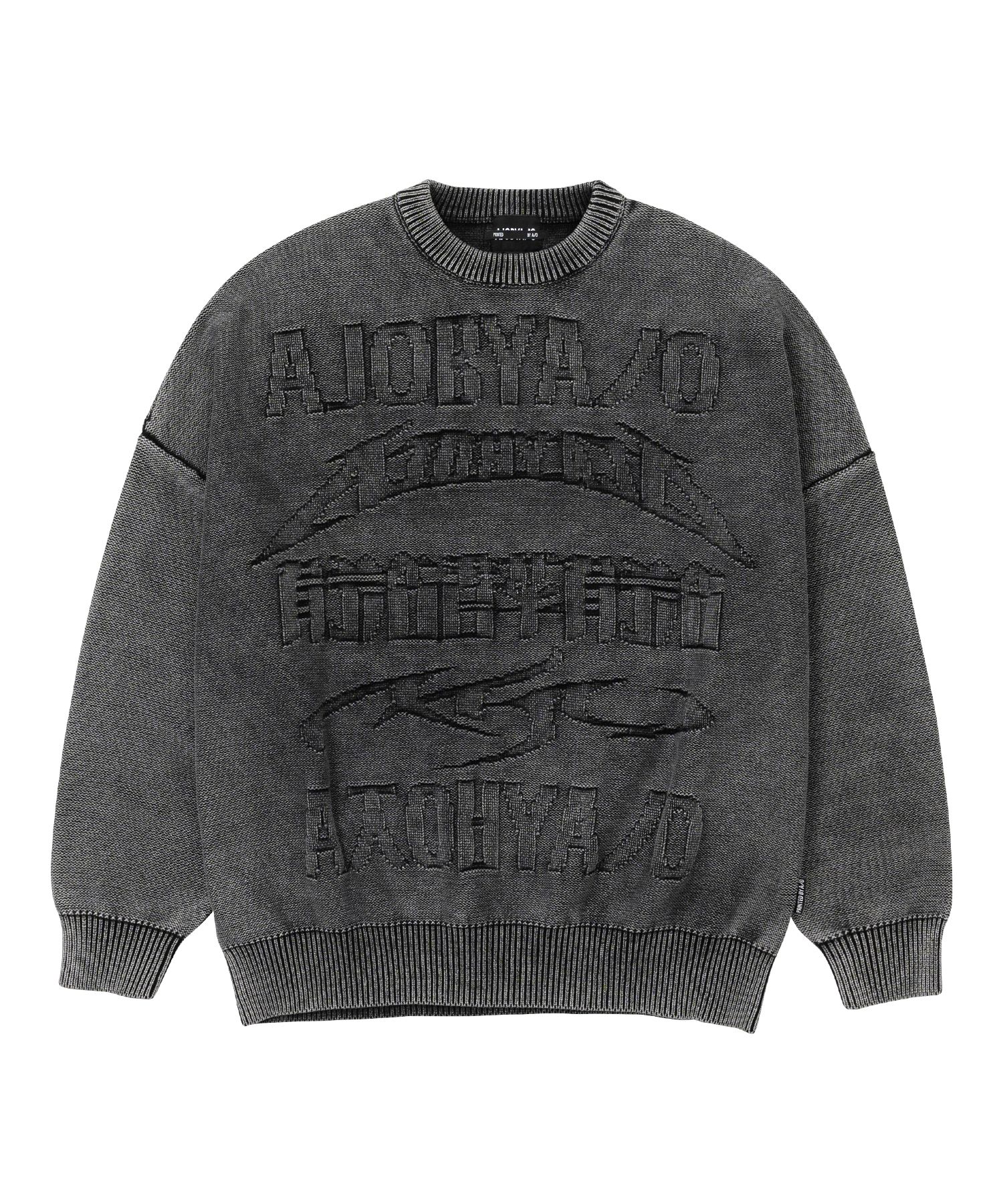 【AJO AJOBYAJO】23FW★ [PBA] Five AJO Logos Washed Sweat PBA] Five AJO Logos Washed Hoodie [CHARCOAL] - AJOBYAJO