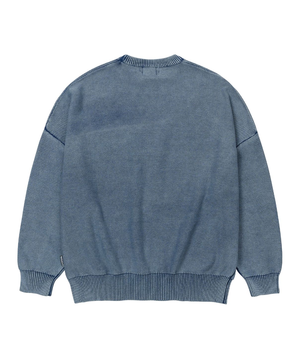 아조바이아조(AJOBYAJO) [PBA] Five AJO Logos Washed Sweater [NAVY]