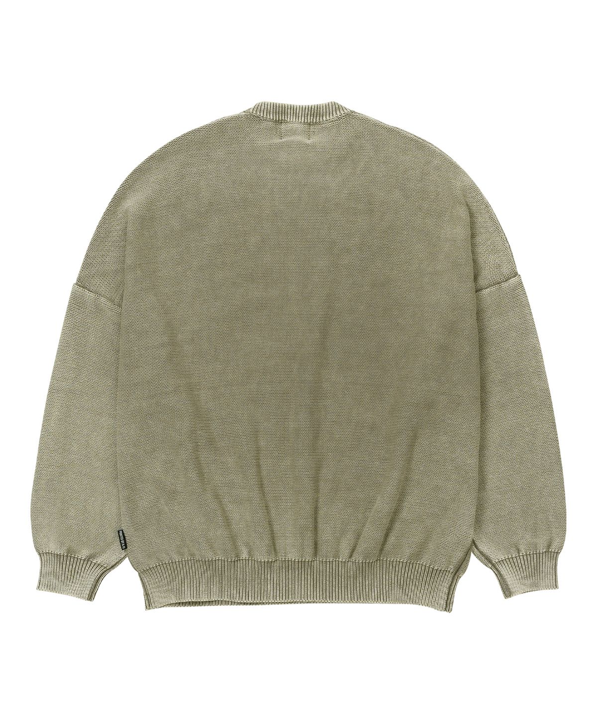 아조바이아조(AJOBYAJO) [PBA] Five AJO Logos Washed Sweater [KHAKI]