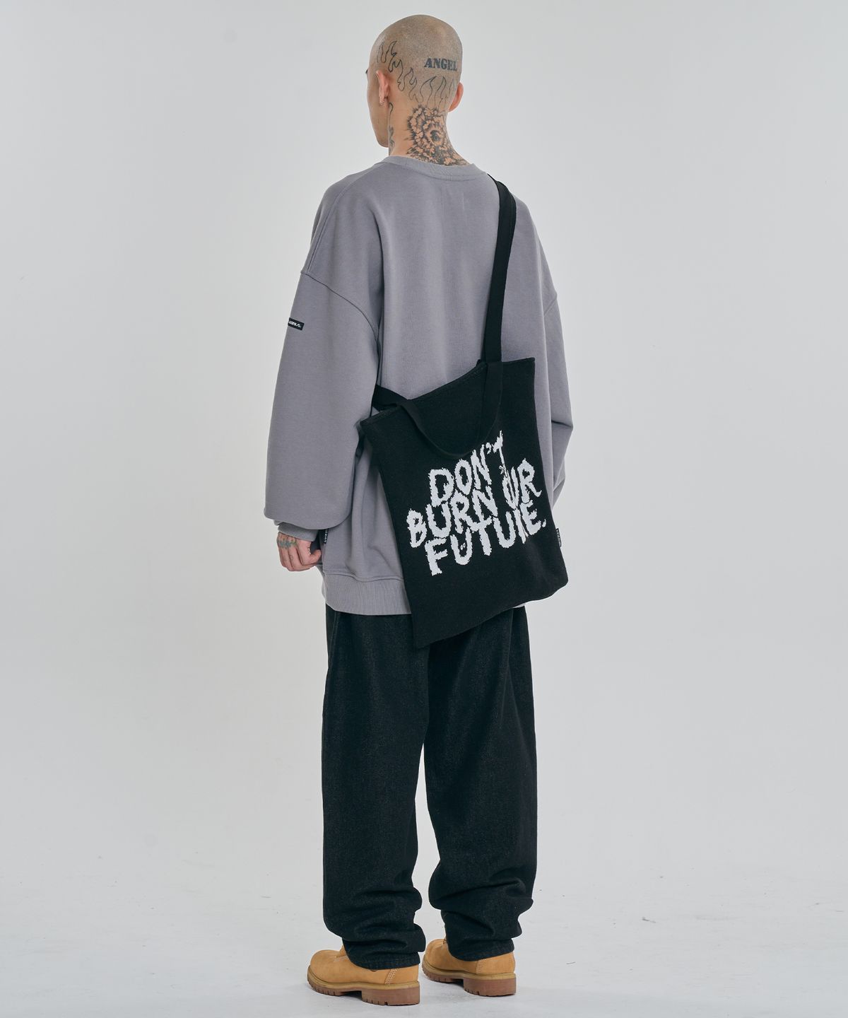 아조바이아조(AJOBYAJO) [PBA] DBOF Knitted Tote Bag [BLACK]
