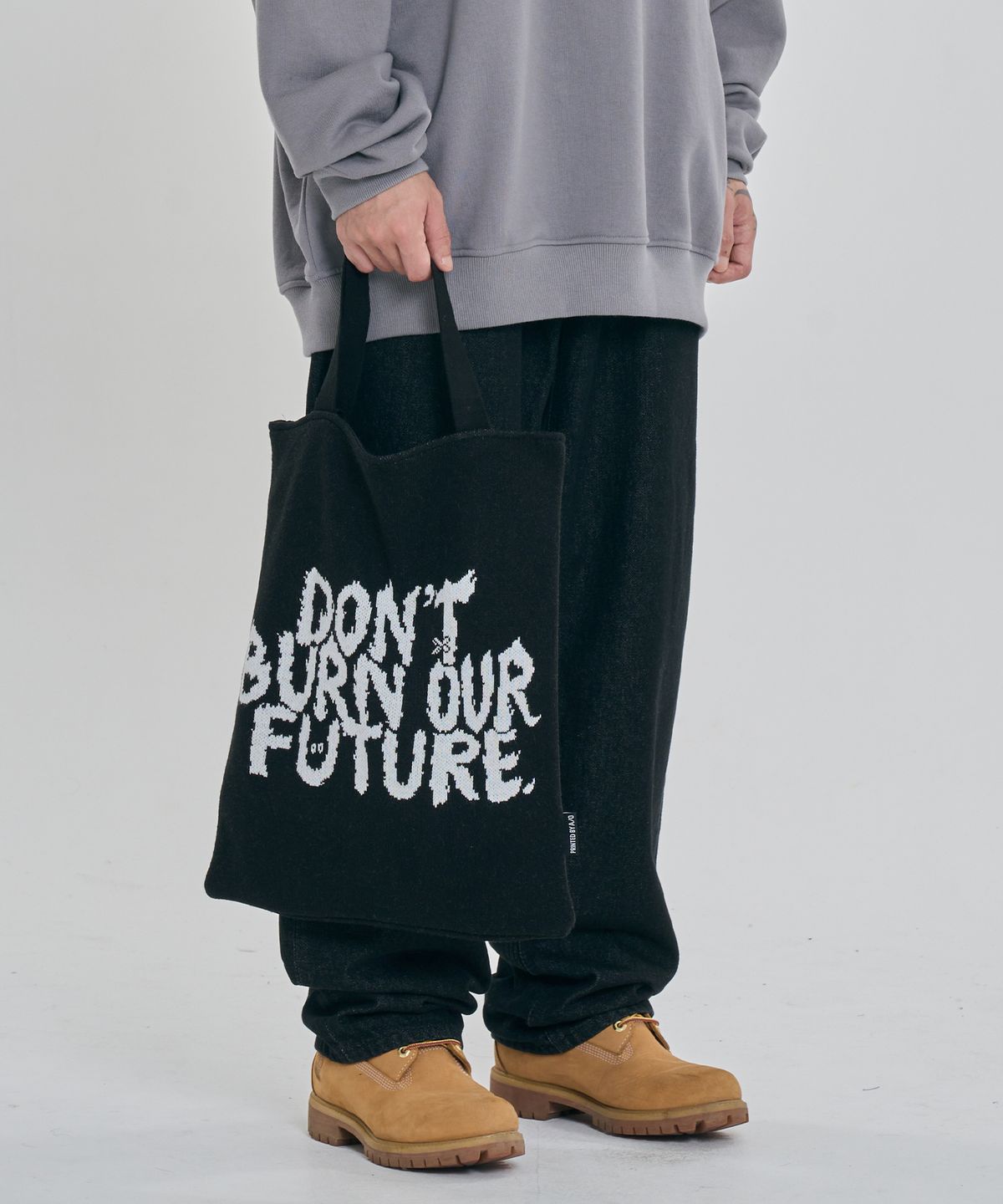 아조바이아조(AJOBYAJO) [PBA] DBOF Knitted Tote Bag [BLACK]