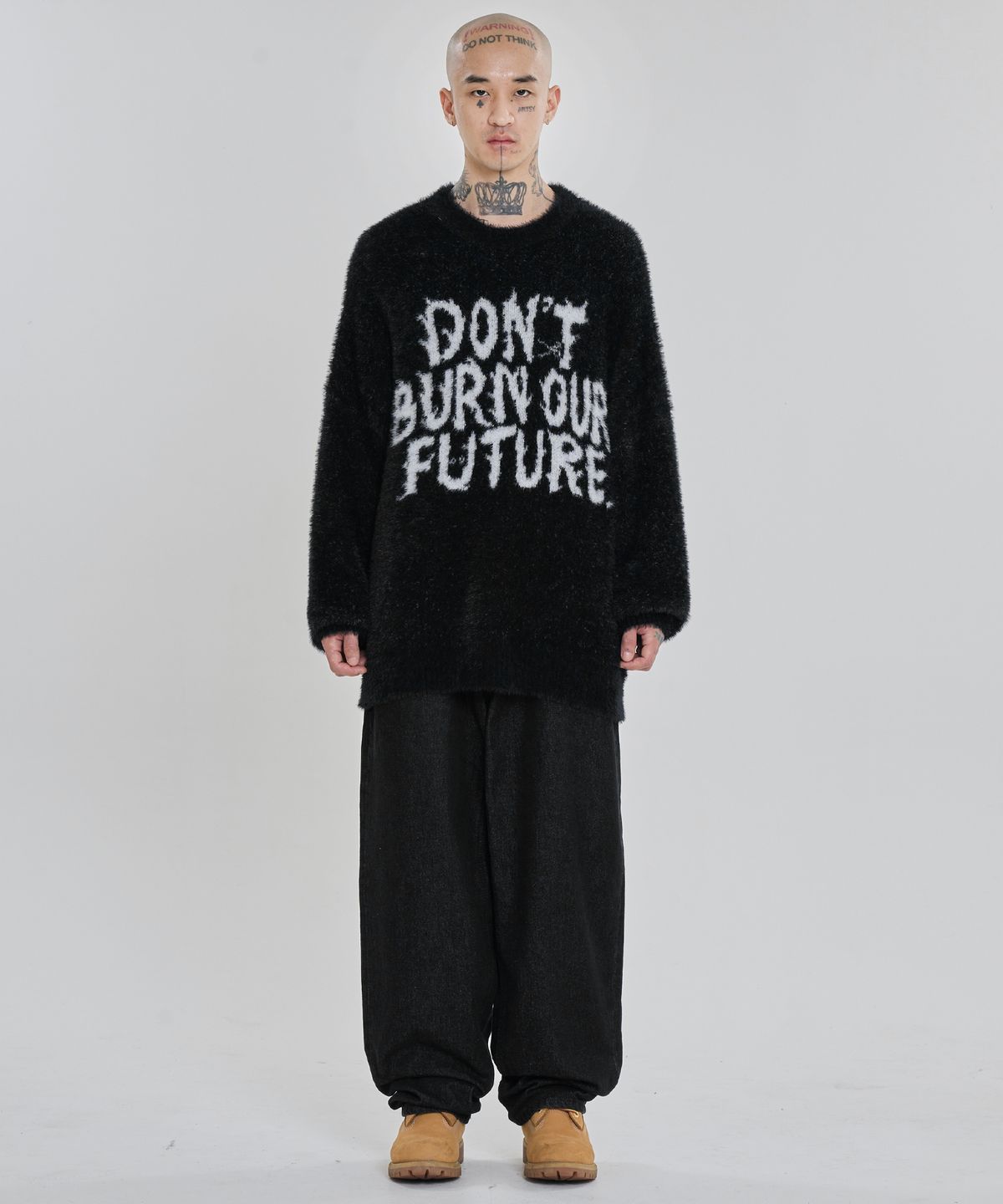 아조바이아조(AJOBYAJO) [PBA] DBOF Nylon Sweater [BLACK]