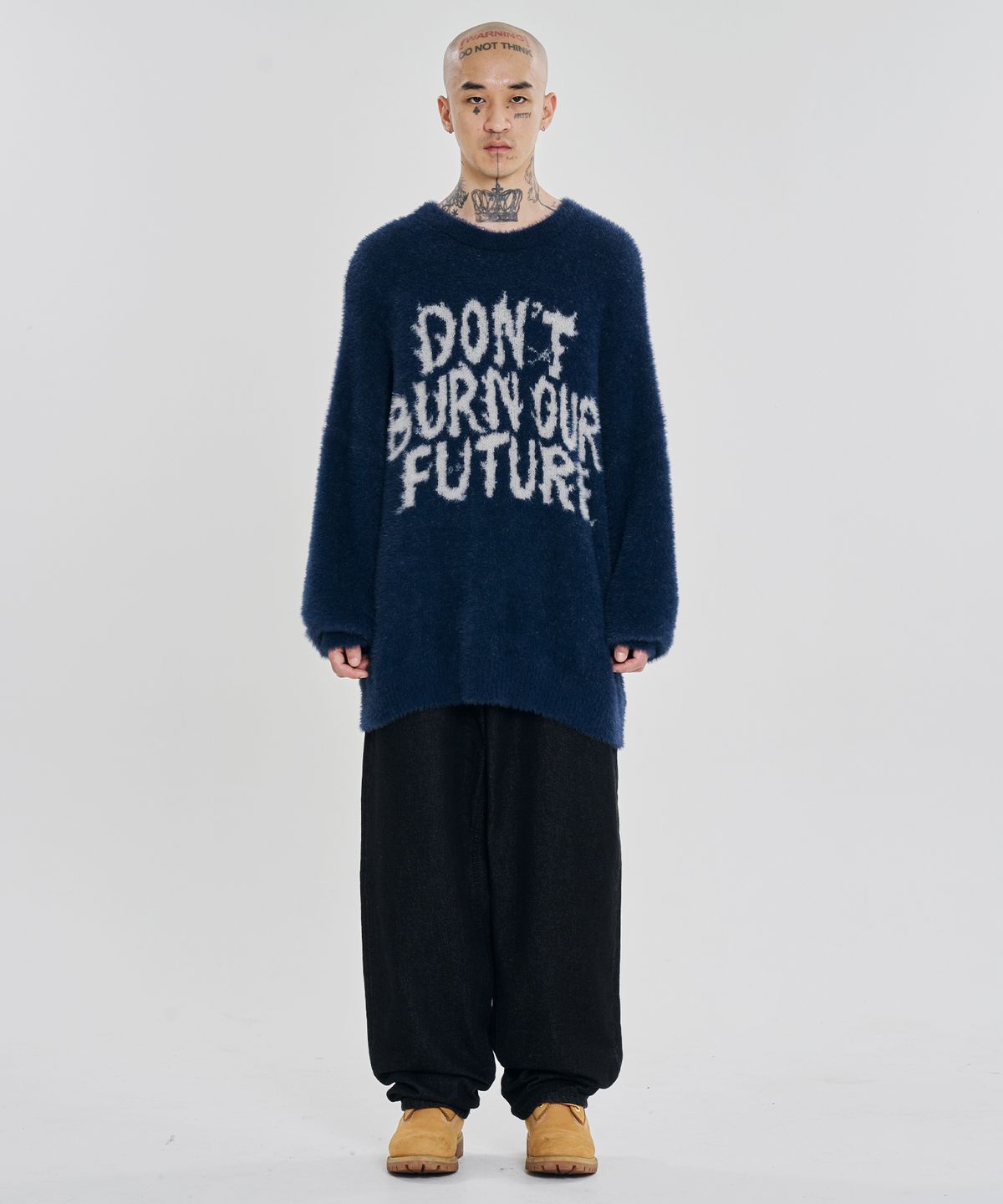 아조바이아조(AJOBYAJO) [PBA] DBOF Nylon Sweater [NAVY]