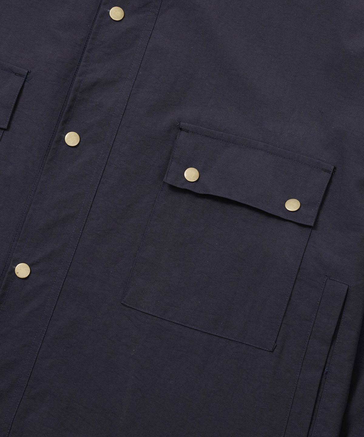 아조바이아조(AJOBYAJO) Oversized Wax Shirt Jacket [NAVY]