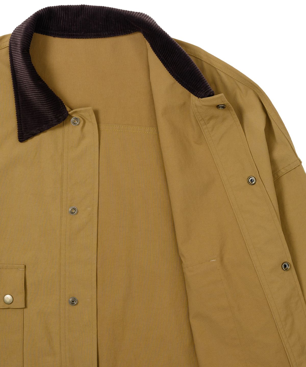 아조바이아조(AJOBYAJO) Oversized Wax Shirt Jacket [CAMEL]