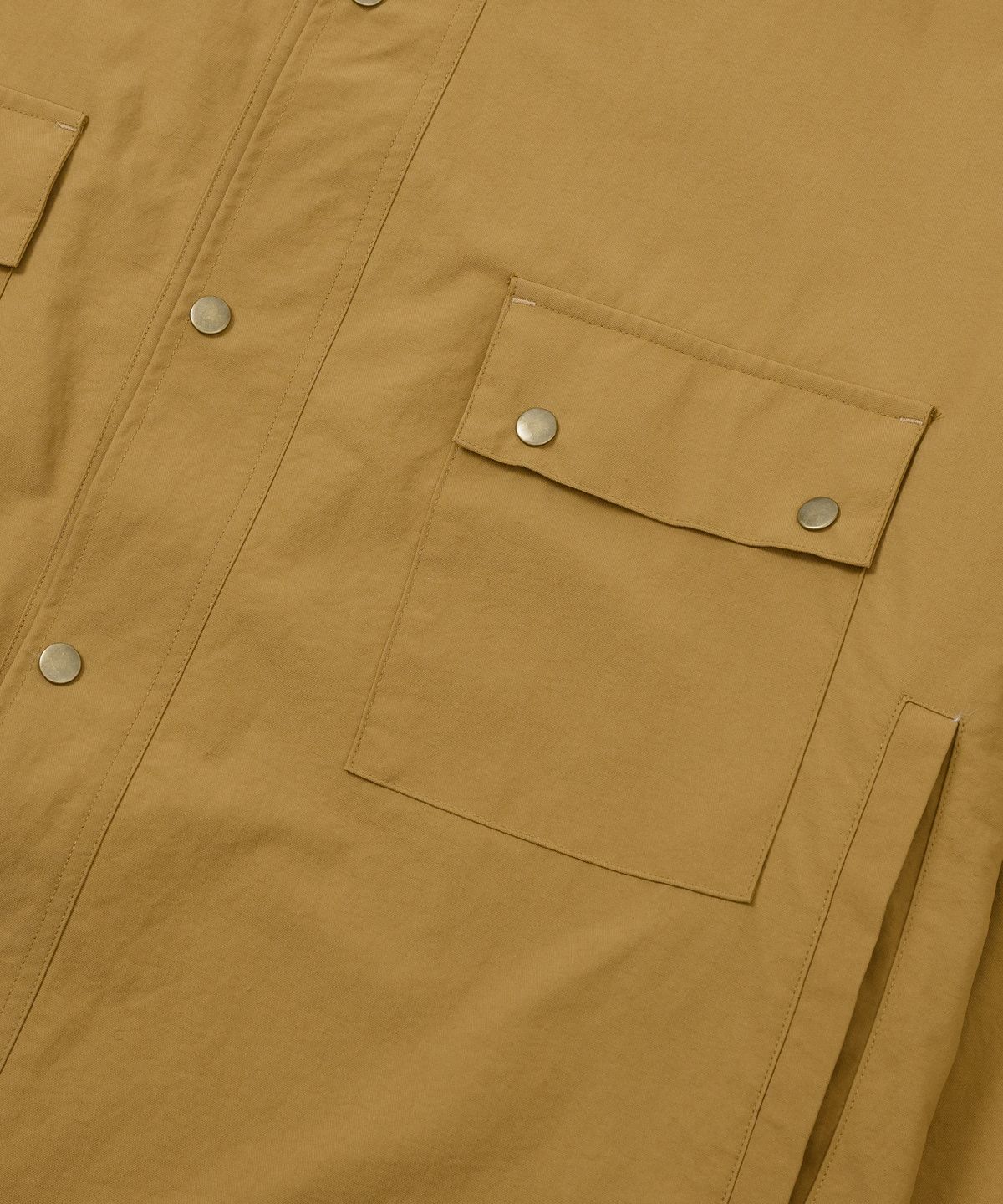 아조바이아조(AJOBYAJO) Oversized Wax Shirt Jacket [CAMEL]
