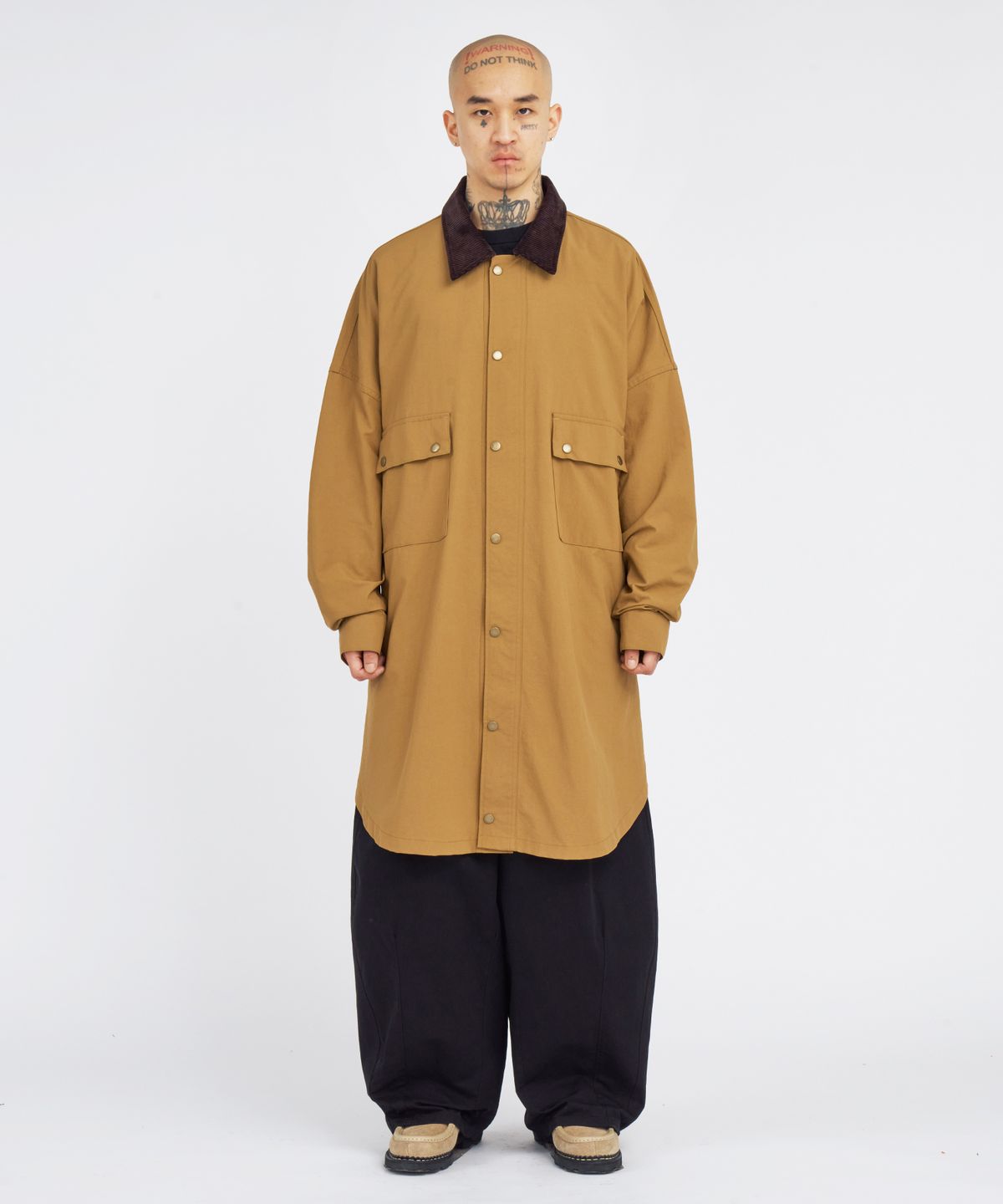 아조바이아조(AJOBYAJO) Oversized Wax Shirt Jacket [CAMEL]