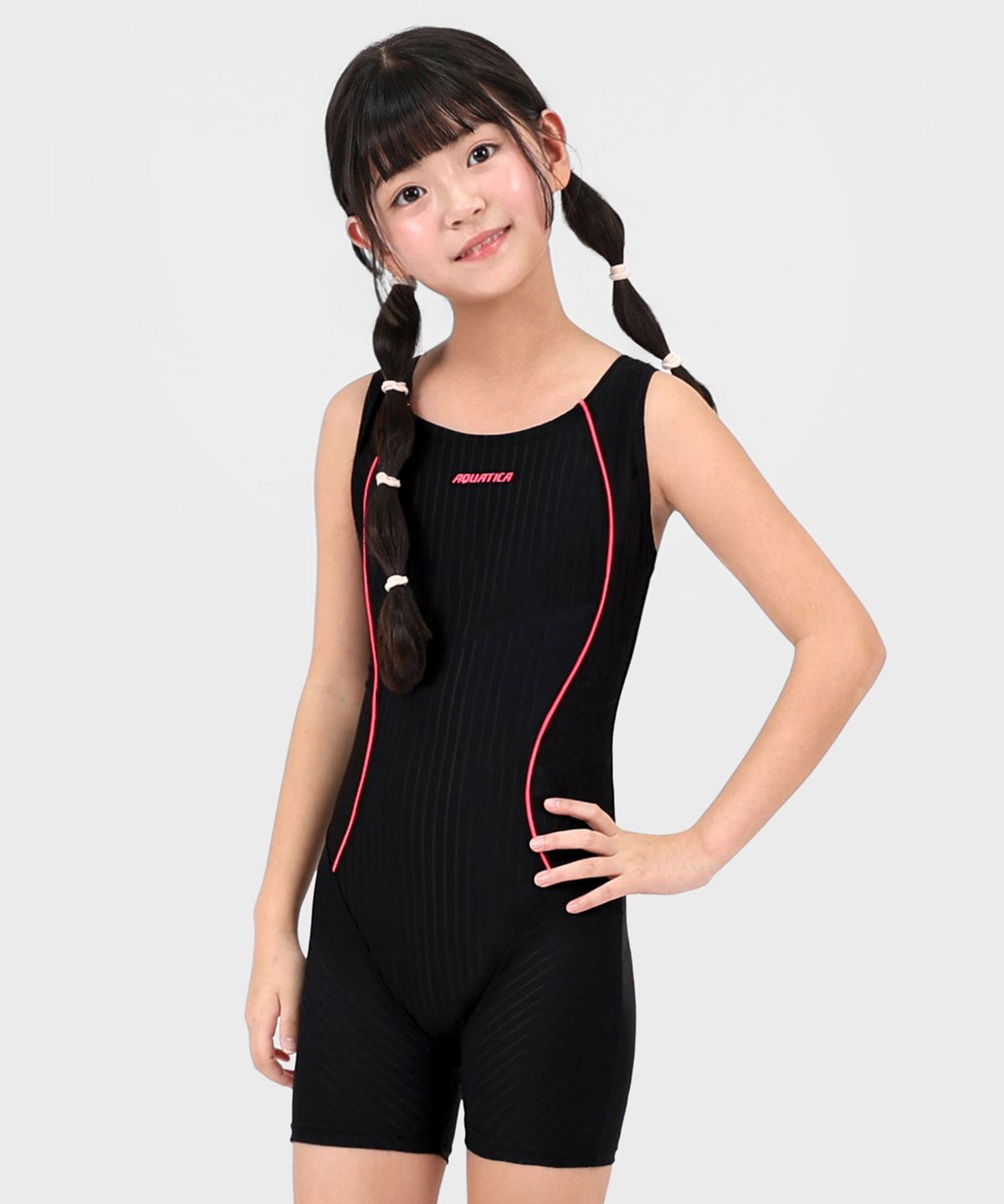 아쿠아티카(AQUATICA) 여아동 실내수영복 AQA121 비닐백세트