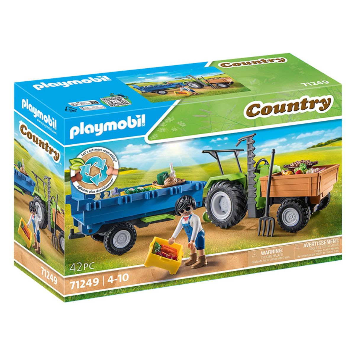 플레이모빌(PLAYMOBIL) 트랙터와 트레일러(71249)