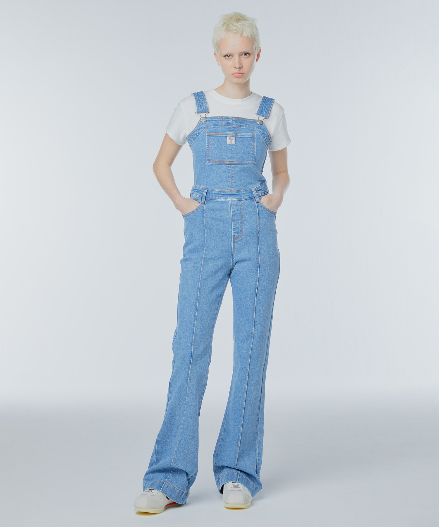 INSTANTFUNK Bootcut denim overall デニムのオーバーオール MUSINSA公式 | INSTANTFUNK bootcut denim overalls