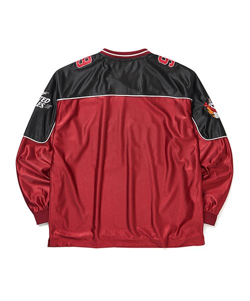 MUSINSA | WKNDRS KELLOGGS FOOTBALL JERSEY (BURGUNDY)