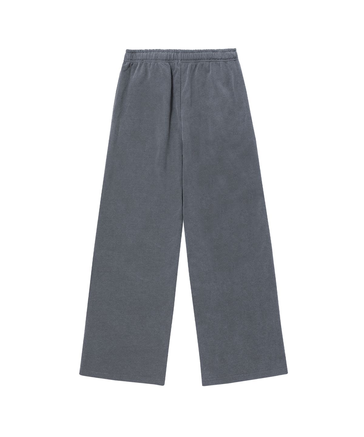 우알롱(WOOALONG) Signature pigment wide pants - CHARCOAL GREY