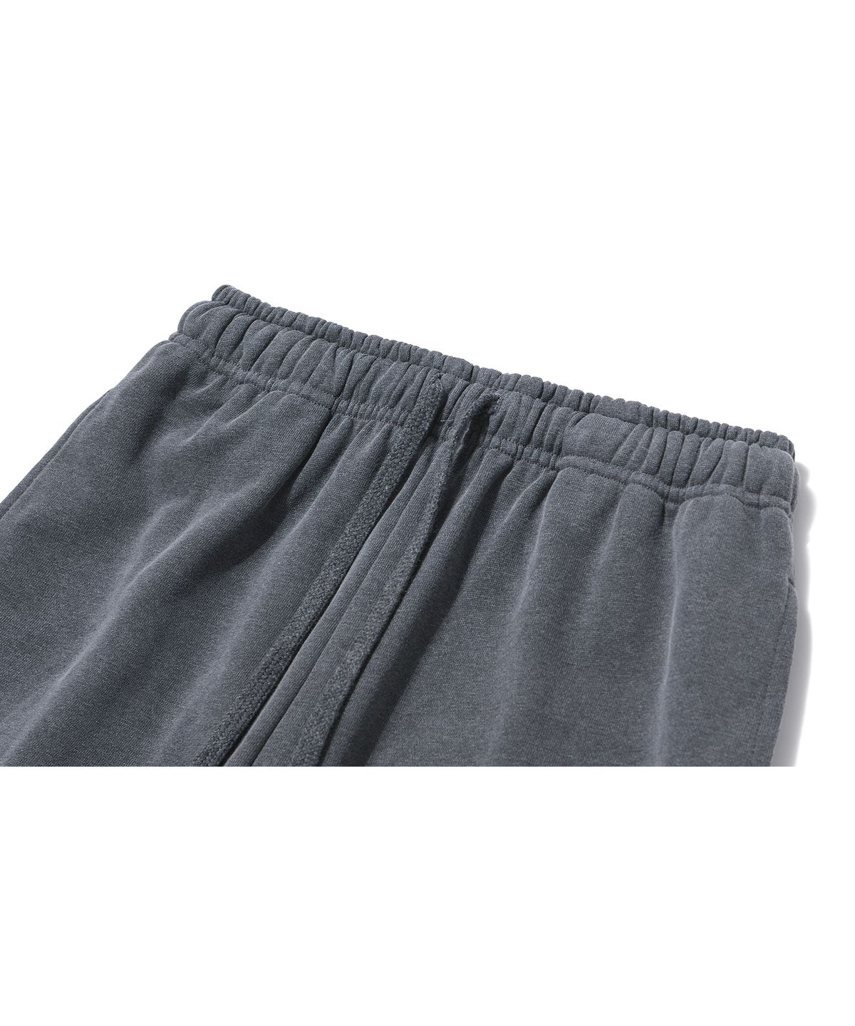 우알롱(WOOALONG) Signature pigment wide pants - CHARCOAL GREY