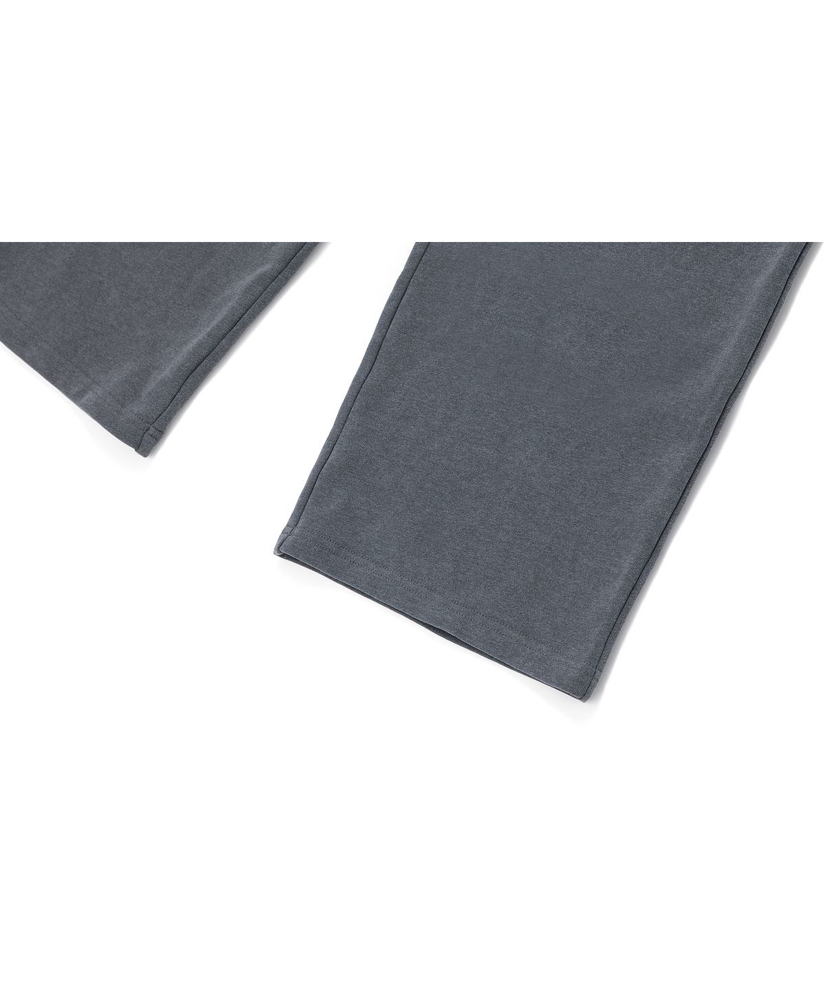 우알롱(WOOALONG) Signature pigment wide pants - CHARCOAL GREY