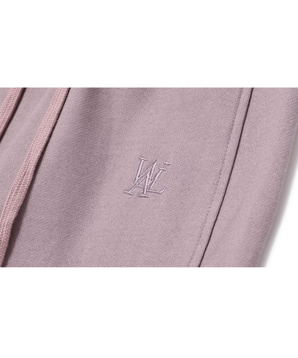 우알롱(WOOALONG) Signature pigment boots-cut pants - DUSTY PINK